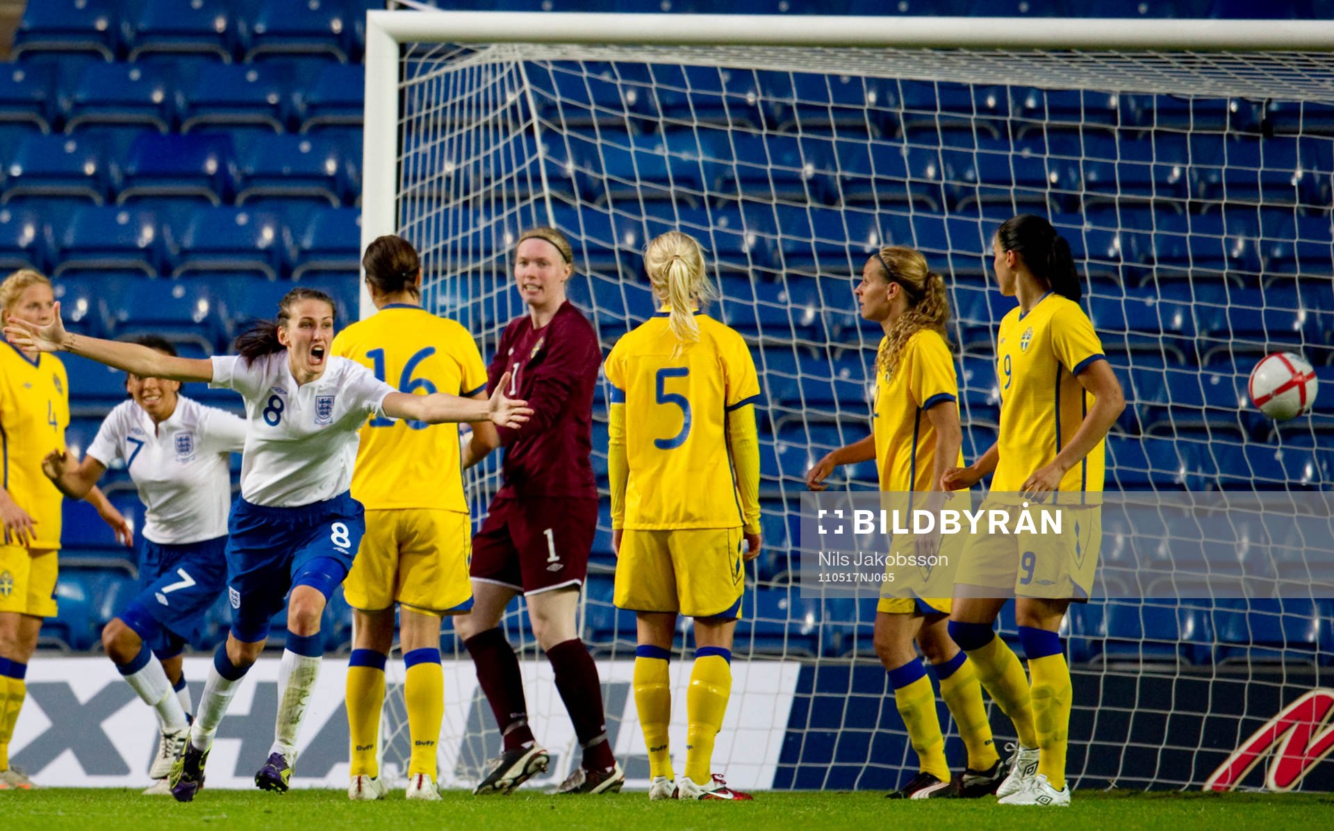 Jill Scott, England, jubel, Sverige depp