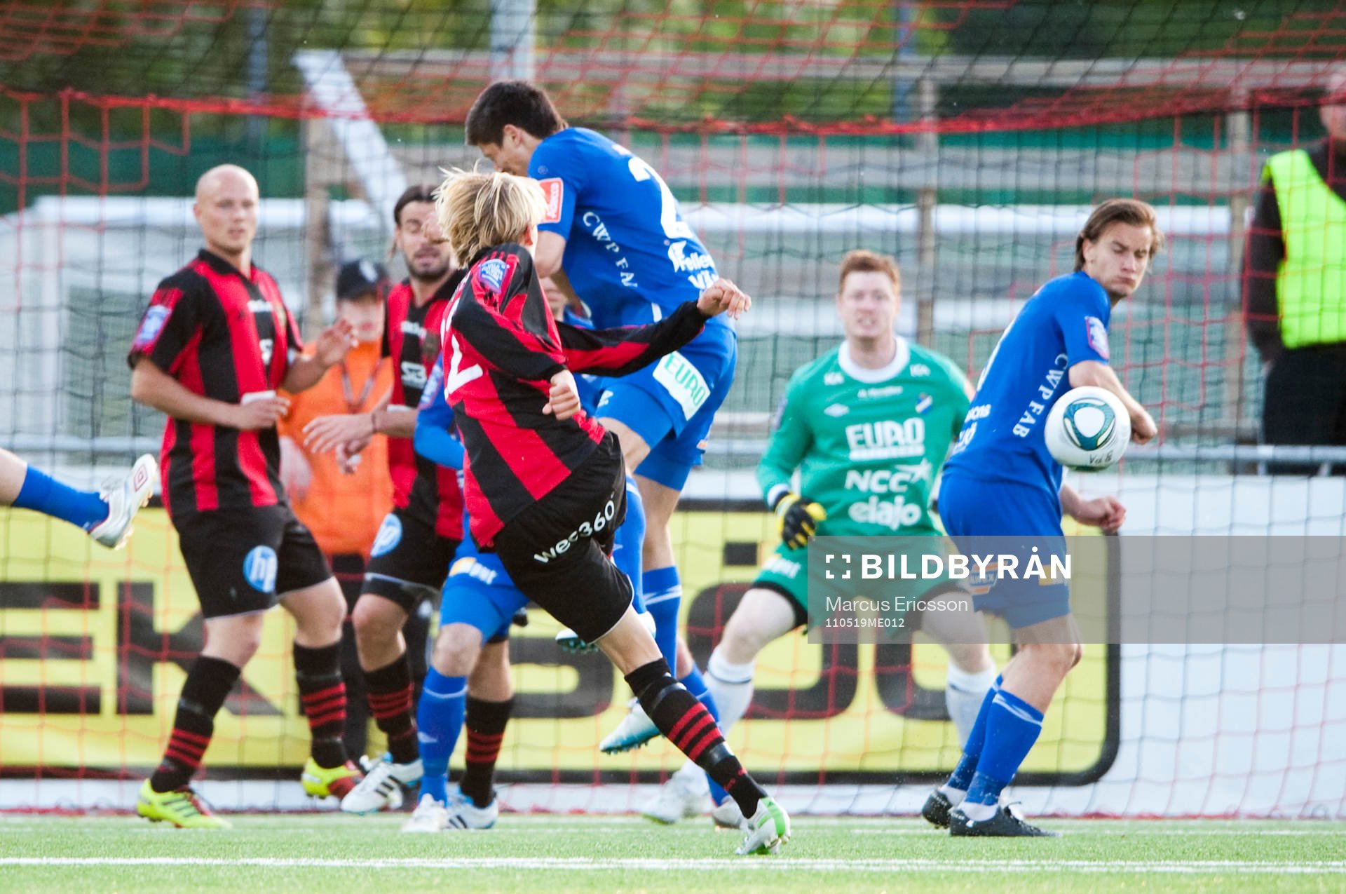 Joakim Lindner, BP trycker till bollen och gör 1-0