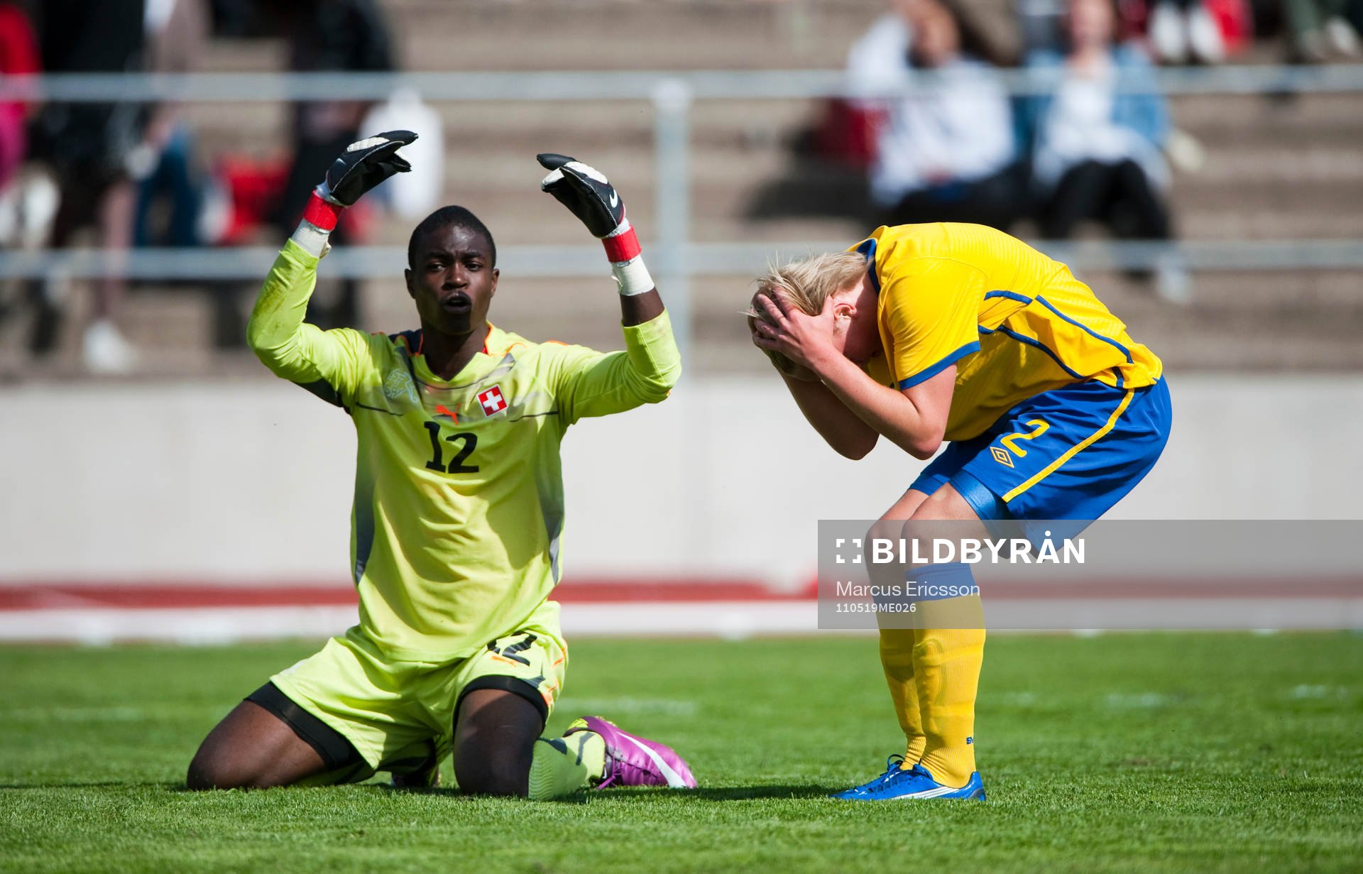 Johan Andersson, Sverige missar en målchans till 2-1