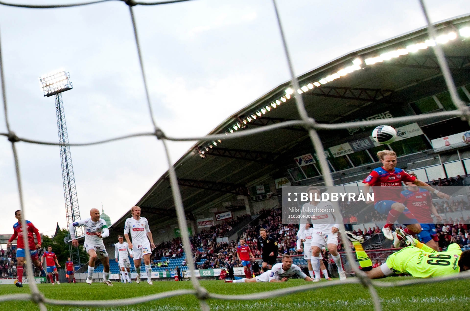 Erik Sundin, Helsingborg gör 1-0 på Etrit Berisha,