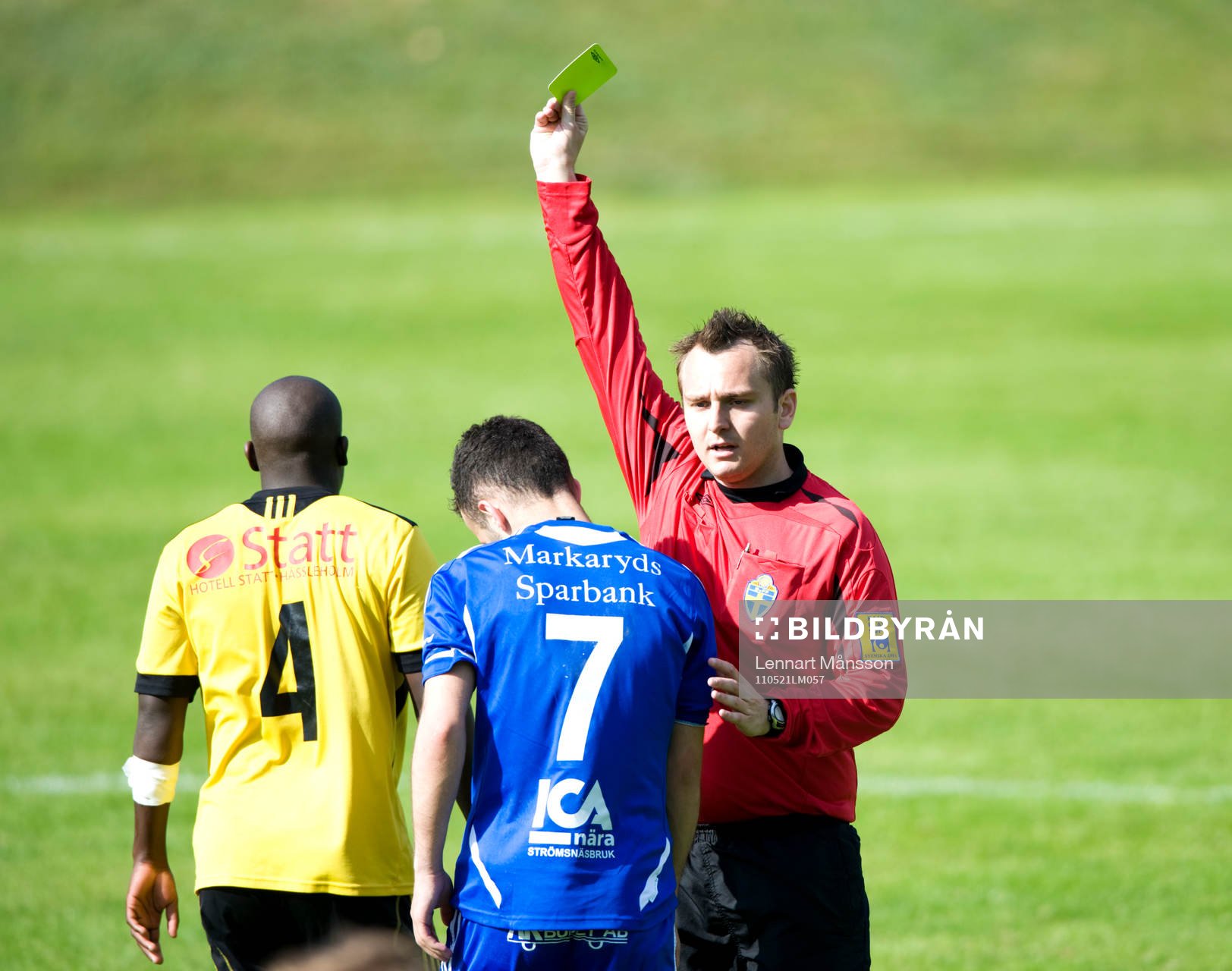 Liridon Bajgora, Markaryd, gult kort, av domaren, Almir
