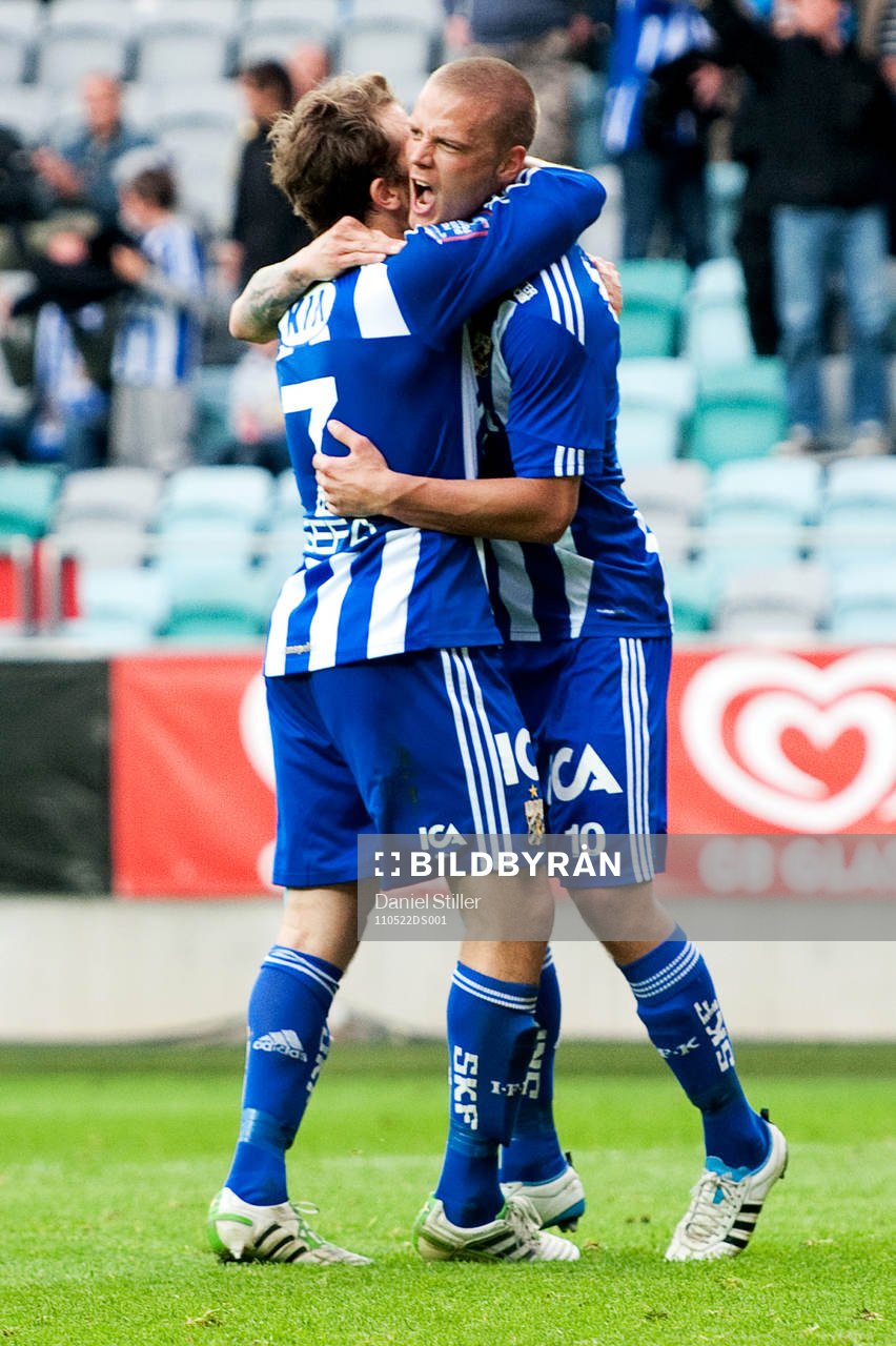 Ragnar Sigurdsson, Göteborg, gör 1-1, jubel Tobias Hysén