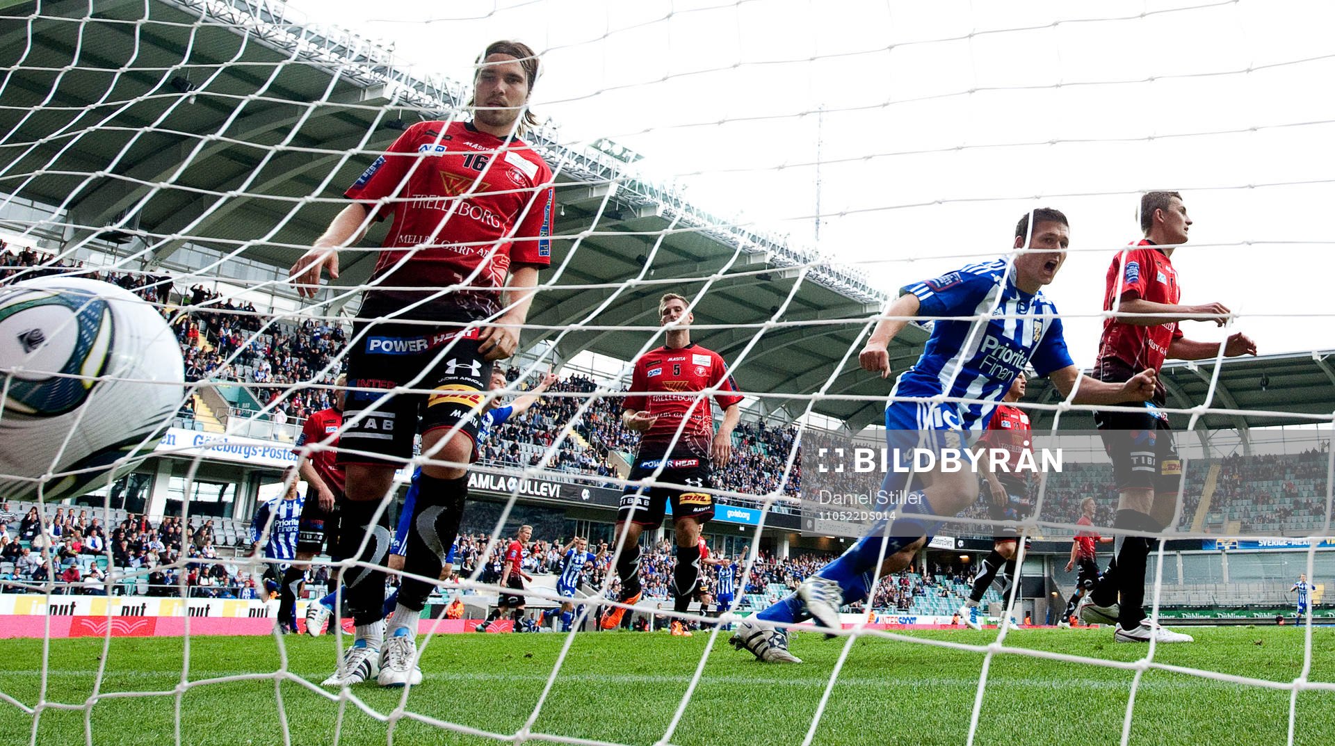 Ragnar Sigurdsson, Göteborg, gör 1-1, jubel Hannes Stiller