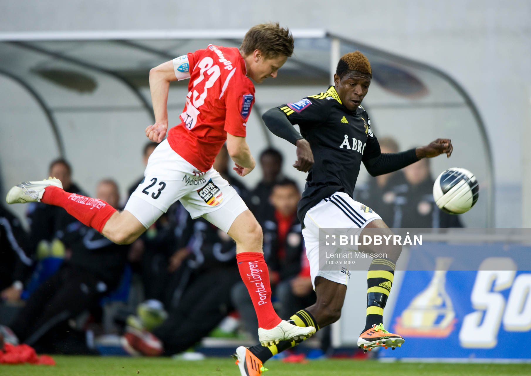 Mohamed Bangura, AIK och Mattias Johansson, kalmar