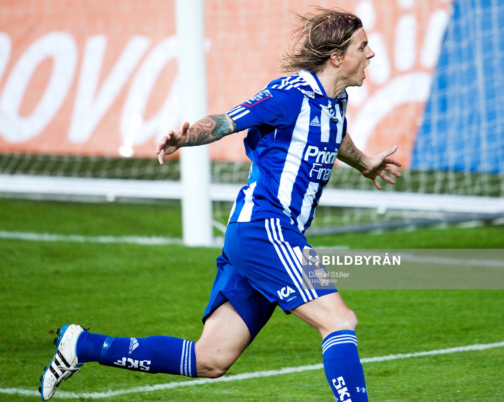 Andreas Drugge, Göteborg, gör 1-0, jubel