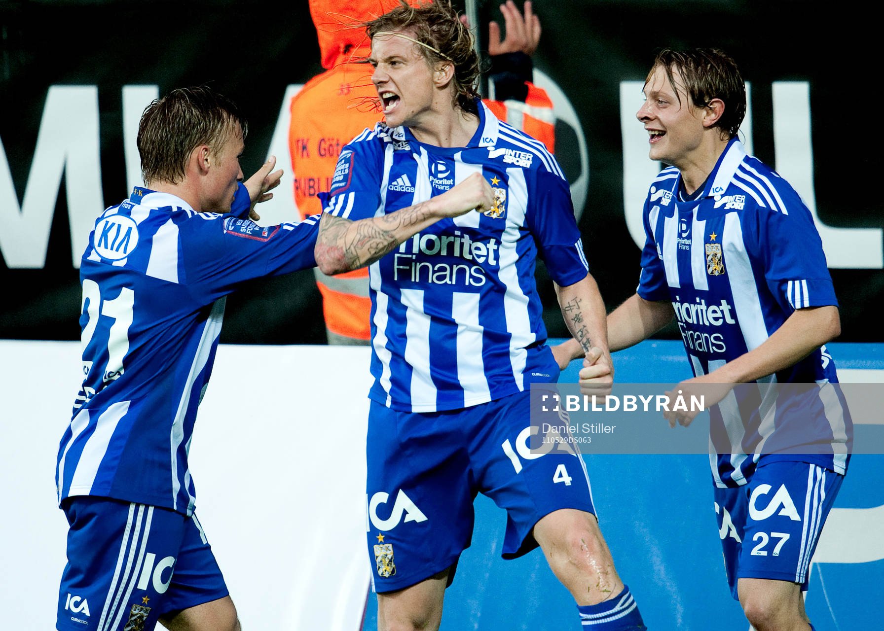 Andreas Drugge, Göteborg, gör 1-0, jubel Niklas