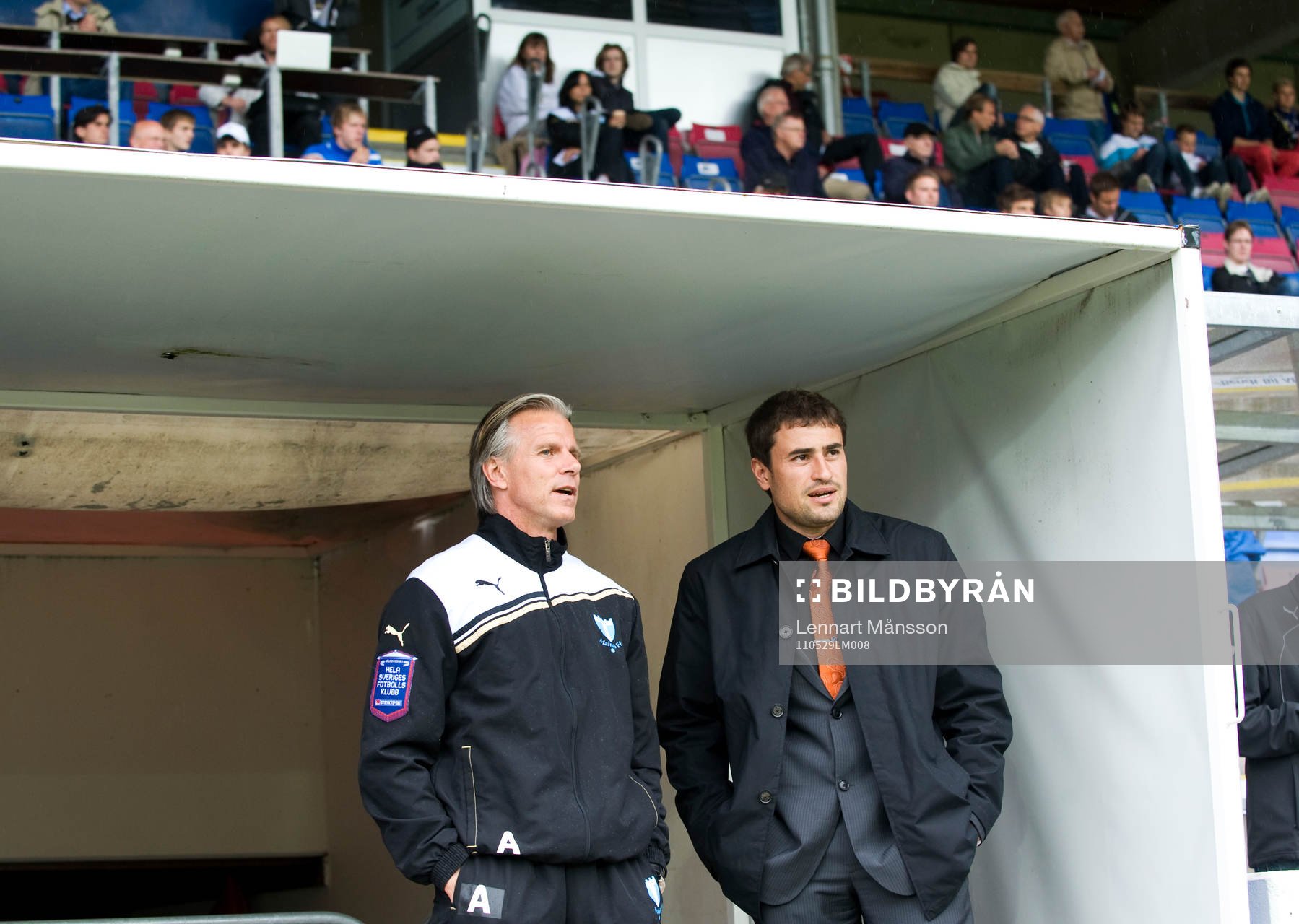 Roland Nilsson, tränare, Malmö FF och  Josep Clotet Ruiz,