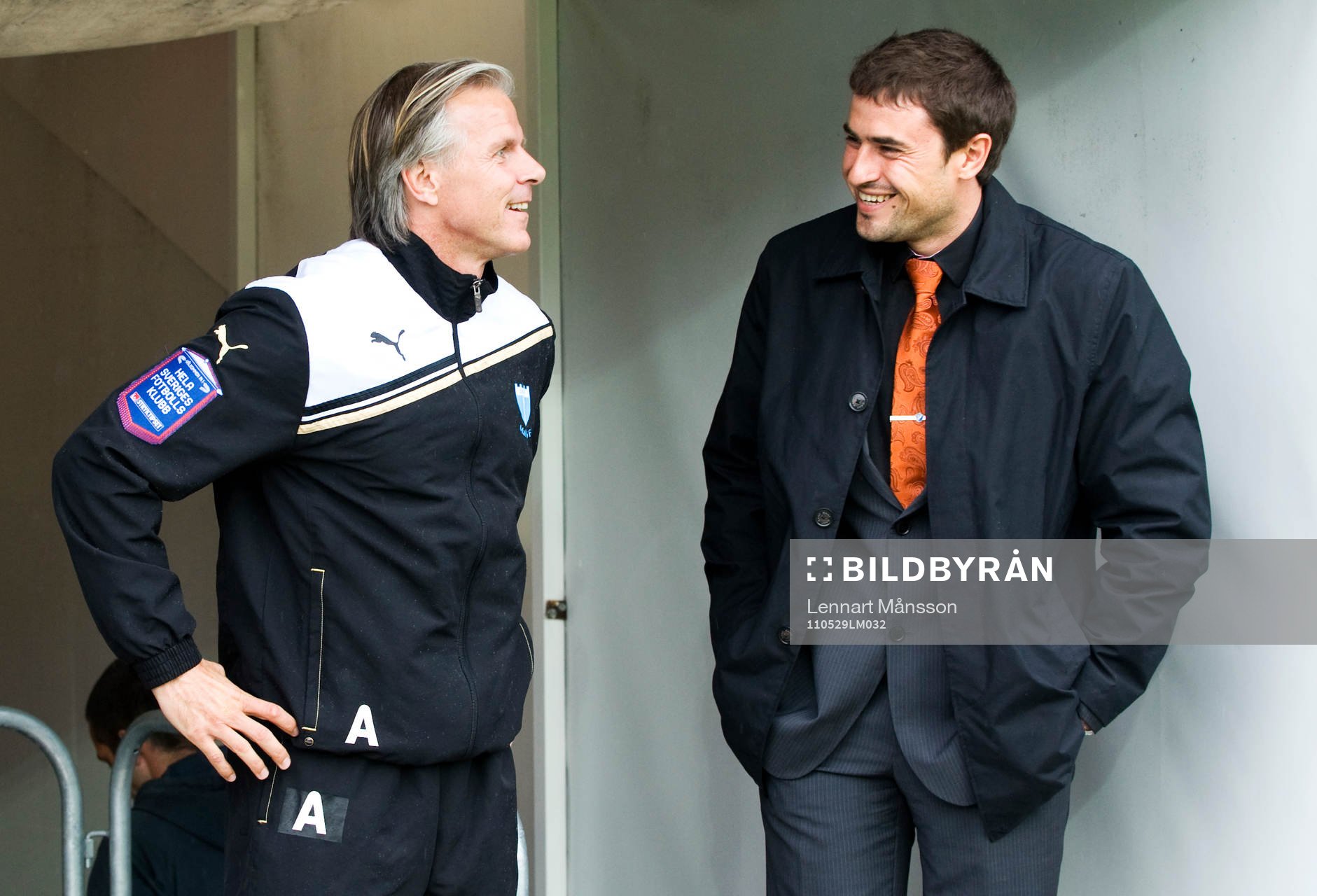 Roland Nilsson, tränare, Malmö FF och  Josep Clotet Ruiz,