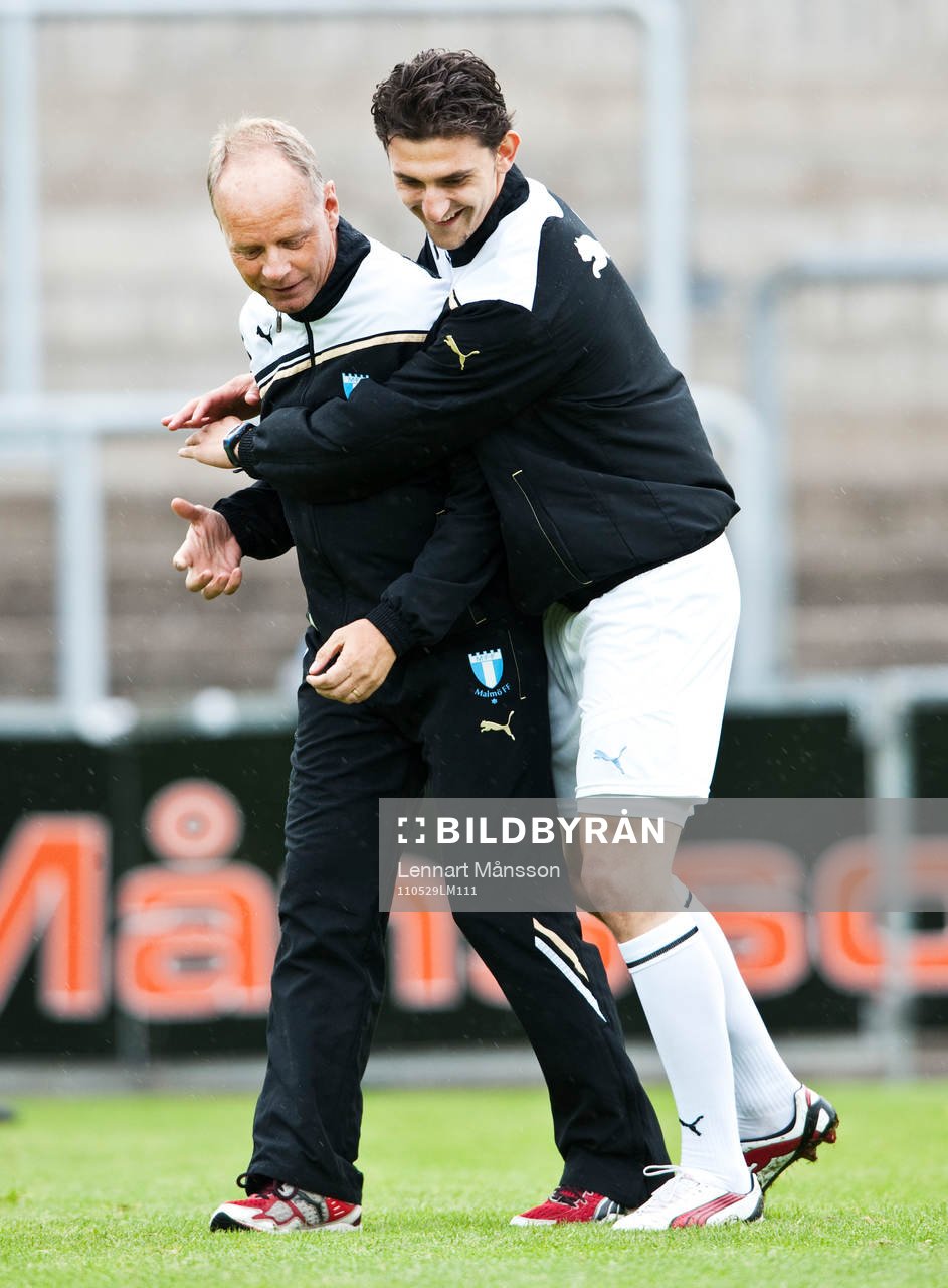 Anders Palmér, assisterande tränare och Agon Mehmeti