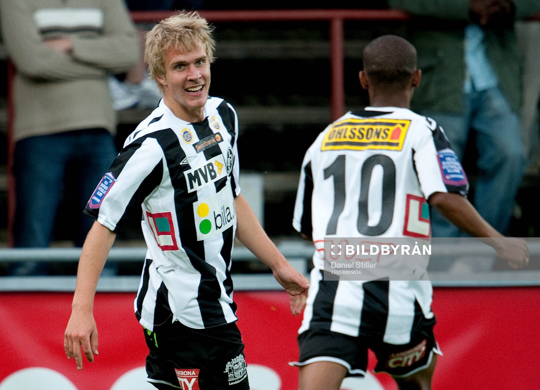  Linus Olsson, Landskrona, gör 0-1, jubel