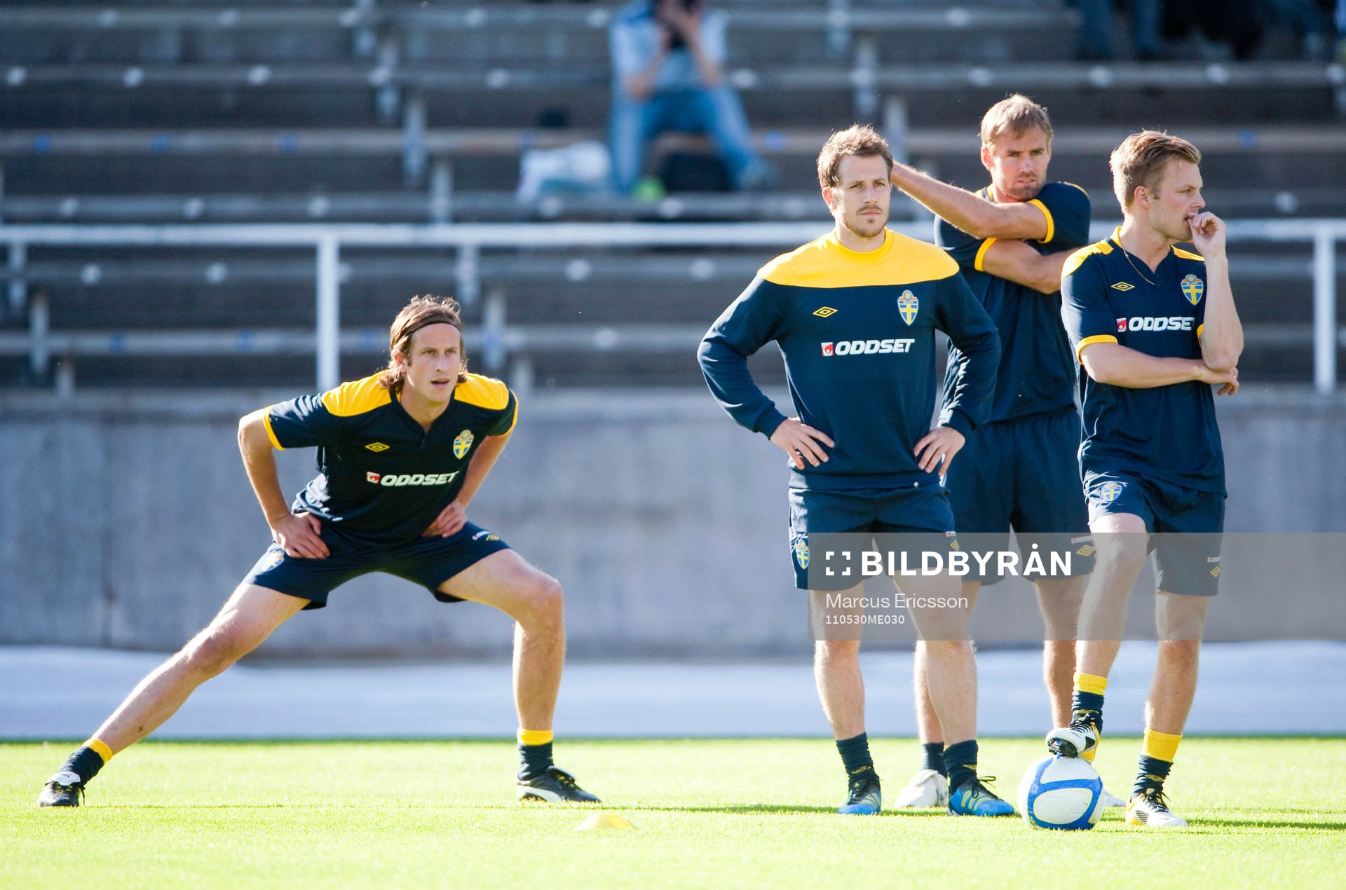Jonas Olsson, Tobias Hysén, Olof Mellberg och Sebastian