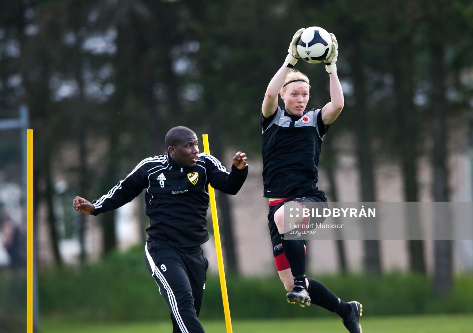 Fotboll, IFK Hässleholm, målvaktsträning med