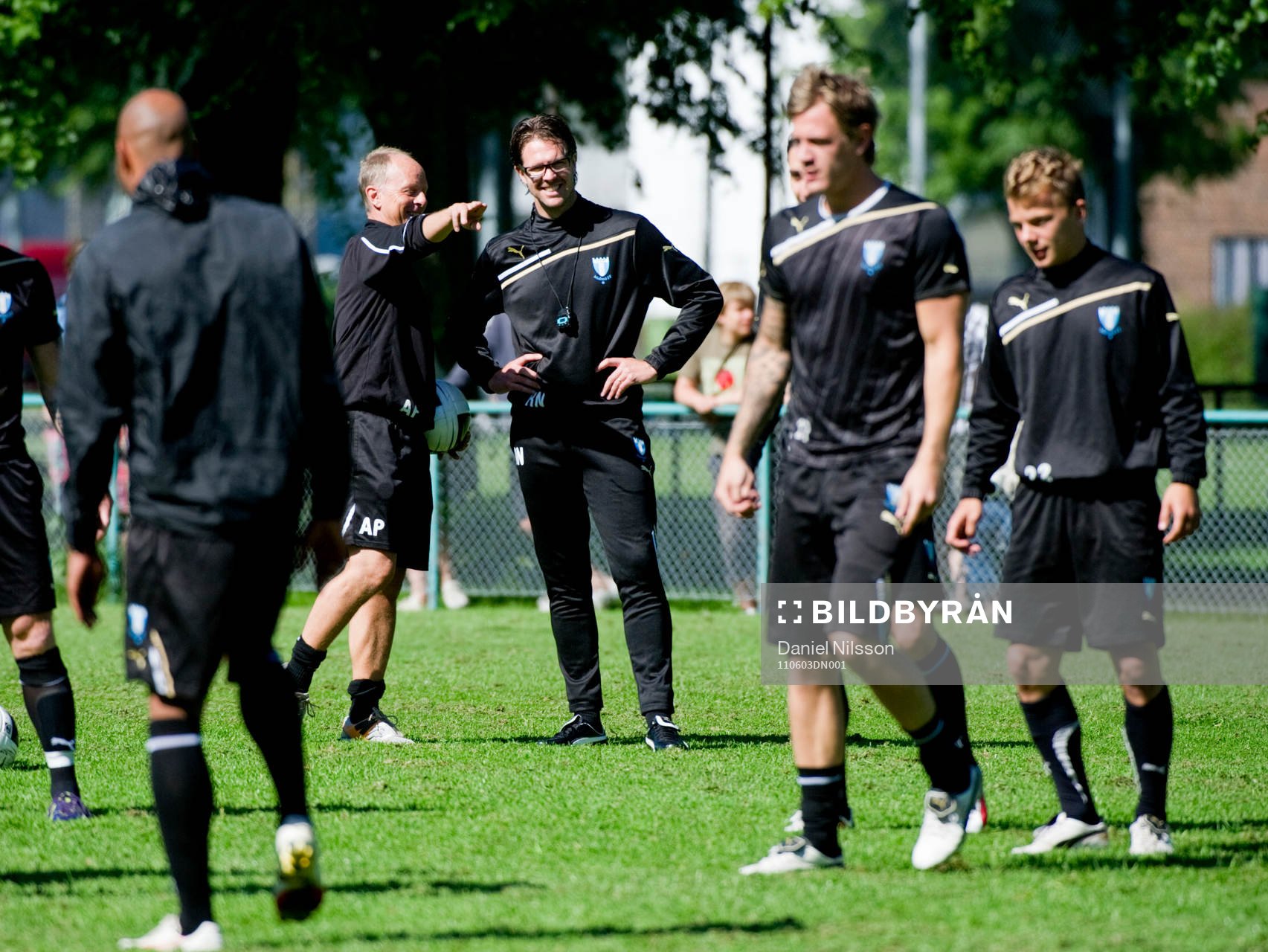 Rikard Norling, ny tränare, gör sin första träning med
