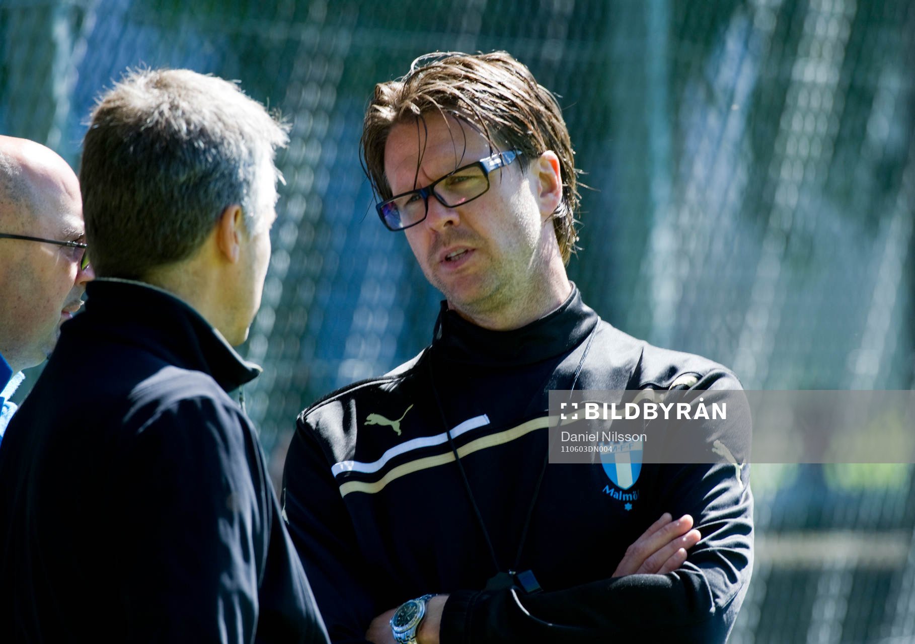 Rikard Norling, ny tränare, gör sin första träning med