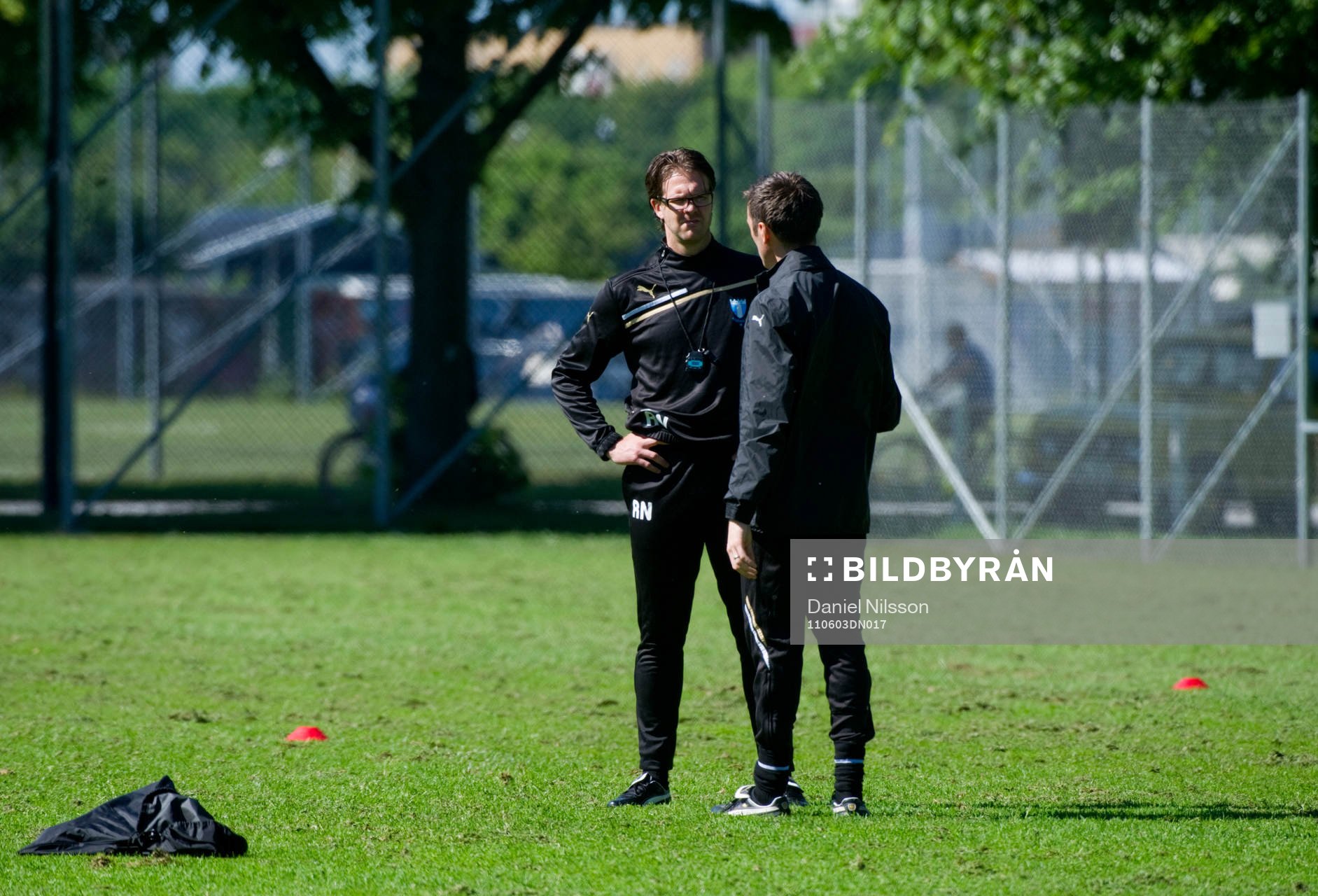 Rikard Norling, ny tränare, gör sin första träning med