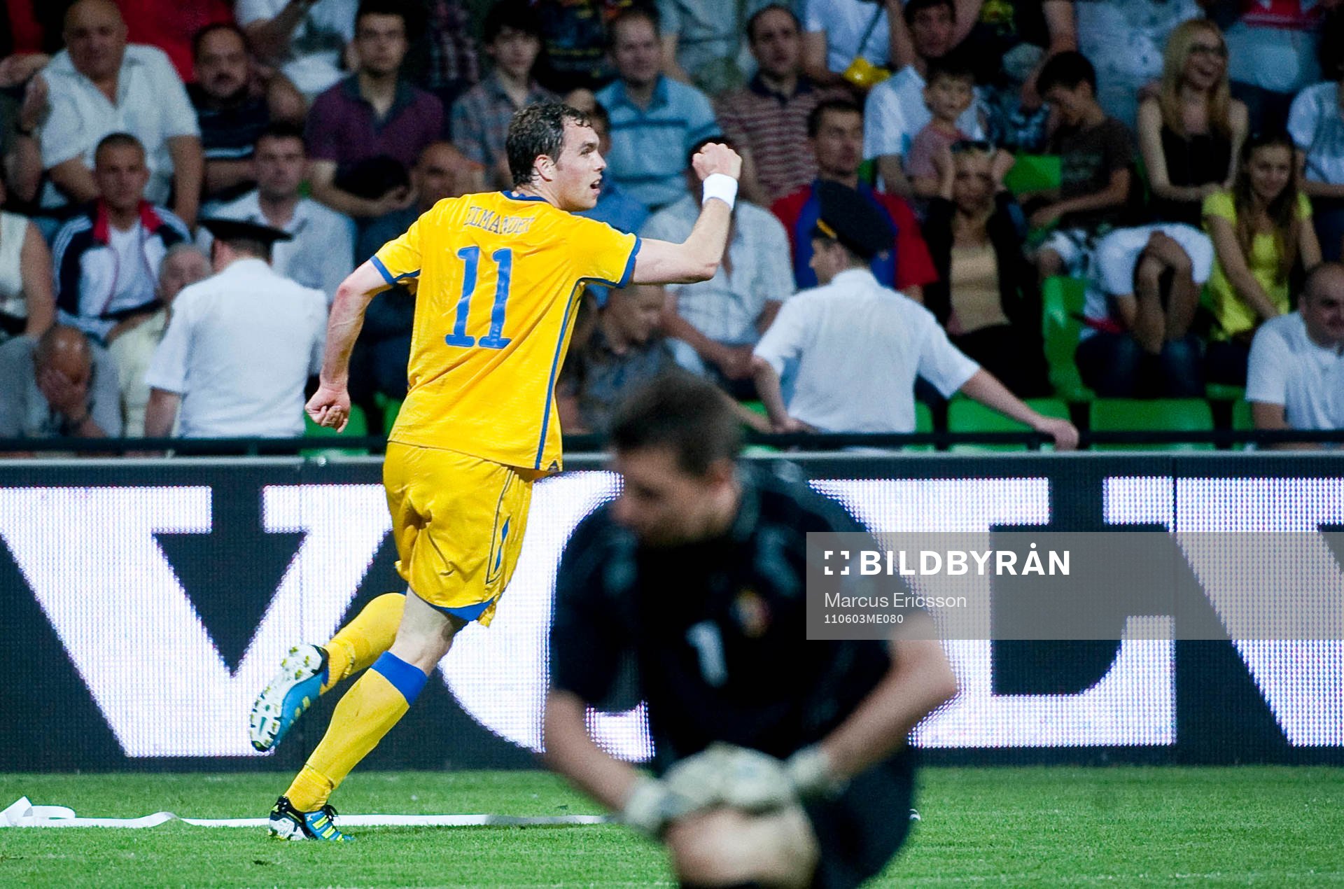 Johan Elmander, Sverige, jubel