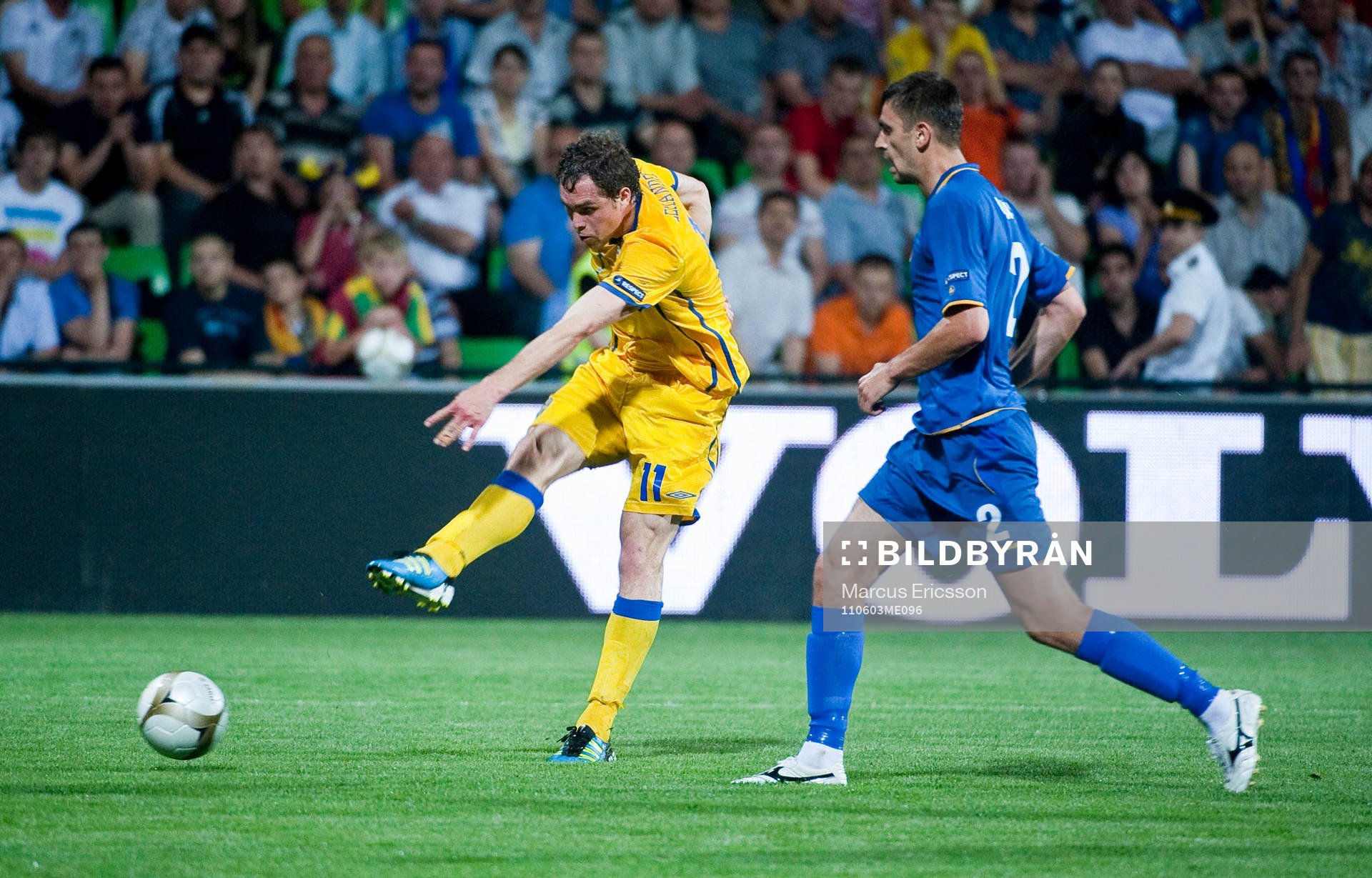 Johan Elmander, Sverige, gör 0-2