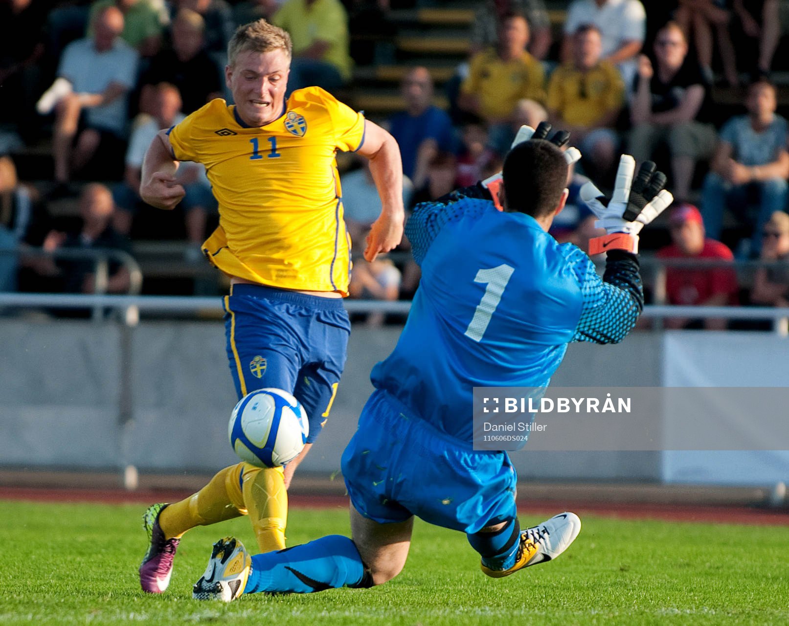 John Guidetti, Sverige, gör 1-0