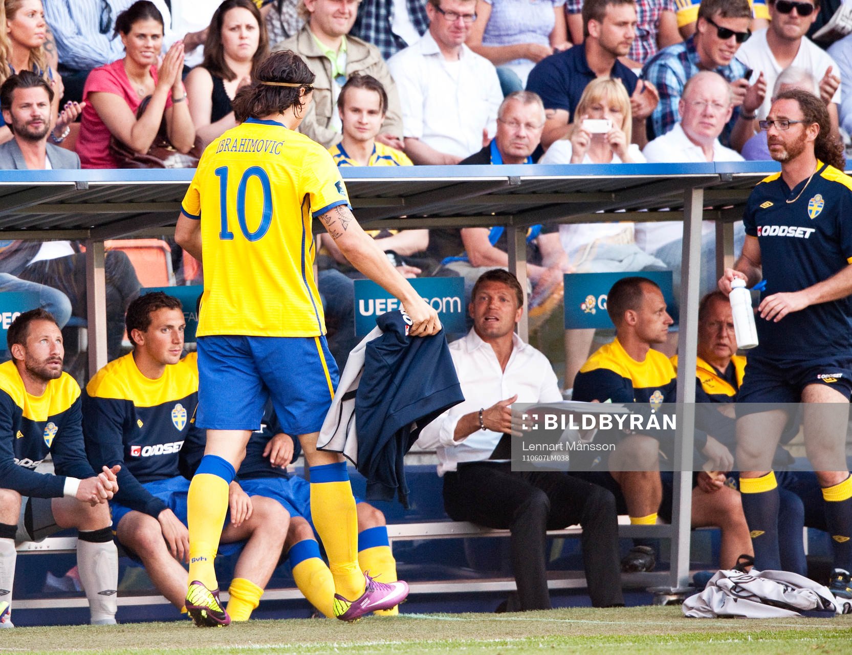 Zlatan Ibrahimovic, Sverige, bänk, byte