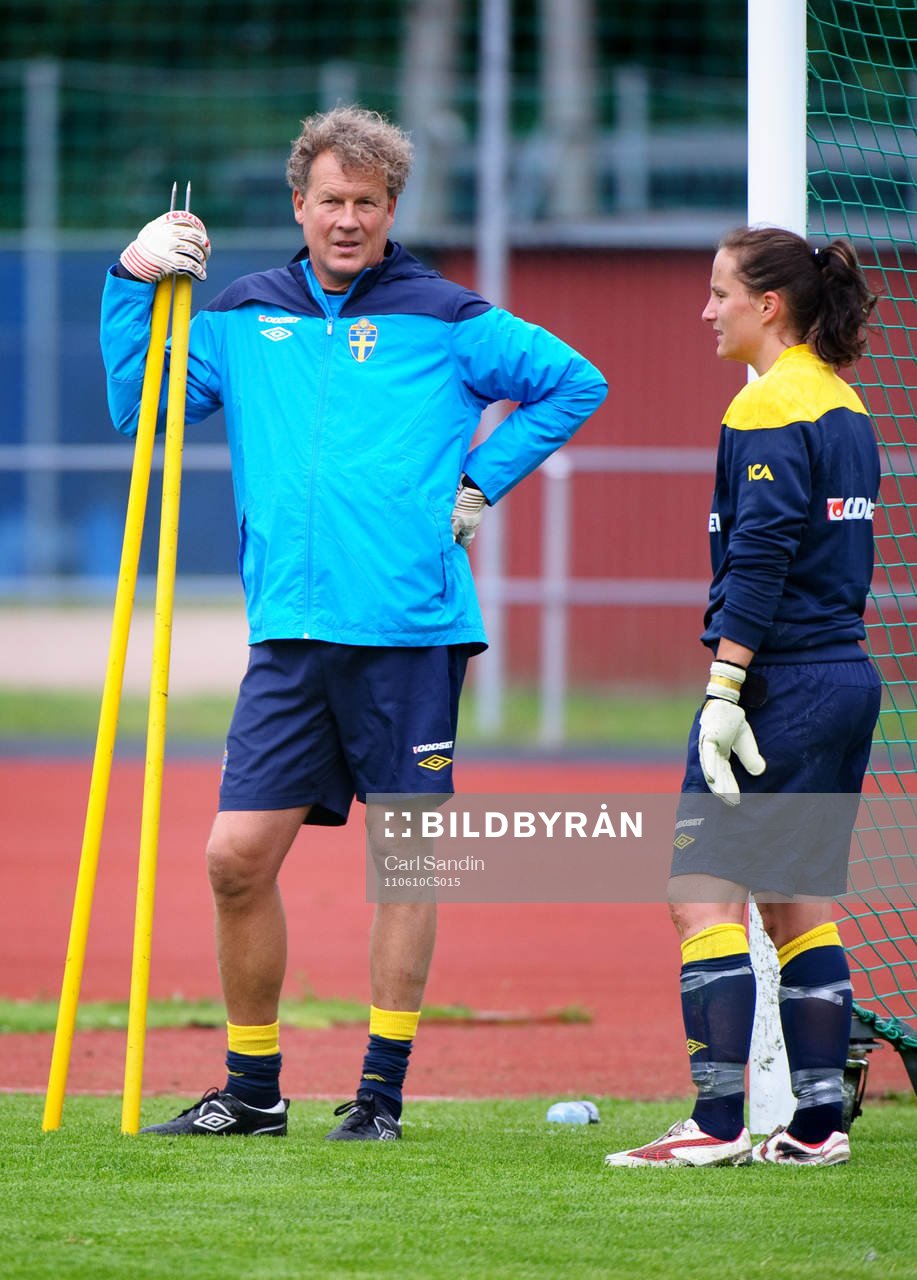 Mikael Olsson, målvaktstränare, Sofia Lundgren, målvakt,