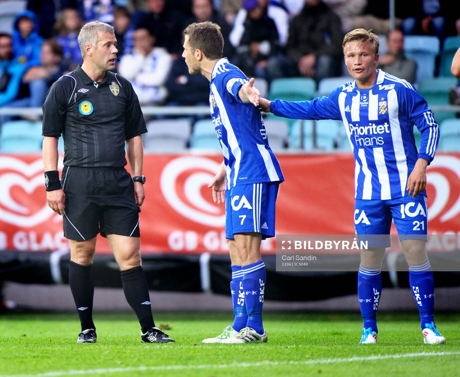 Tobias Mattsson, domare, Tobias Hysén, Nicklas Bärkroth,