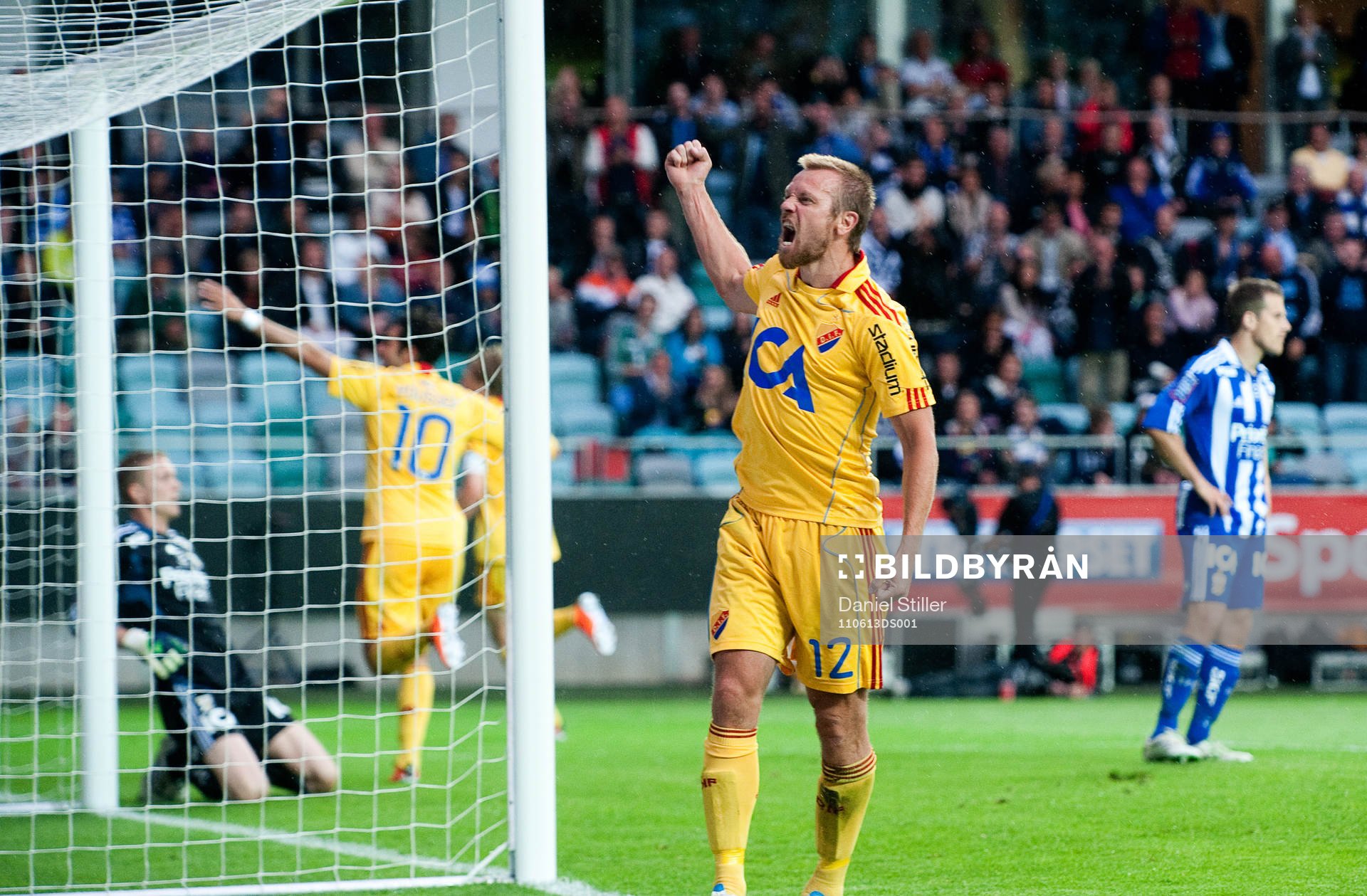 Kasper Hämäläinen, Djurgården, gör 0-3, jubel Mattias