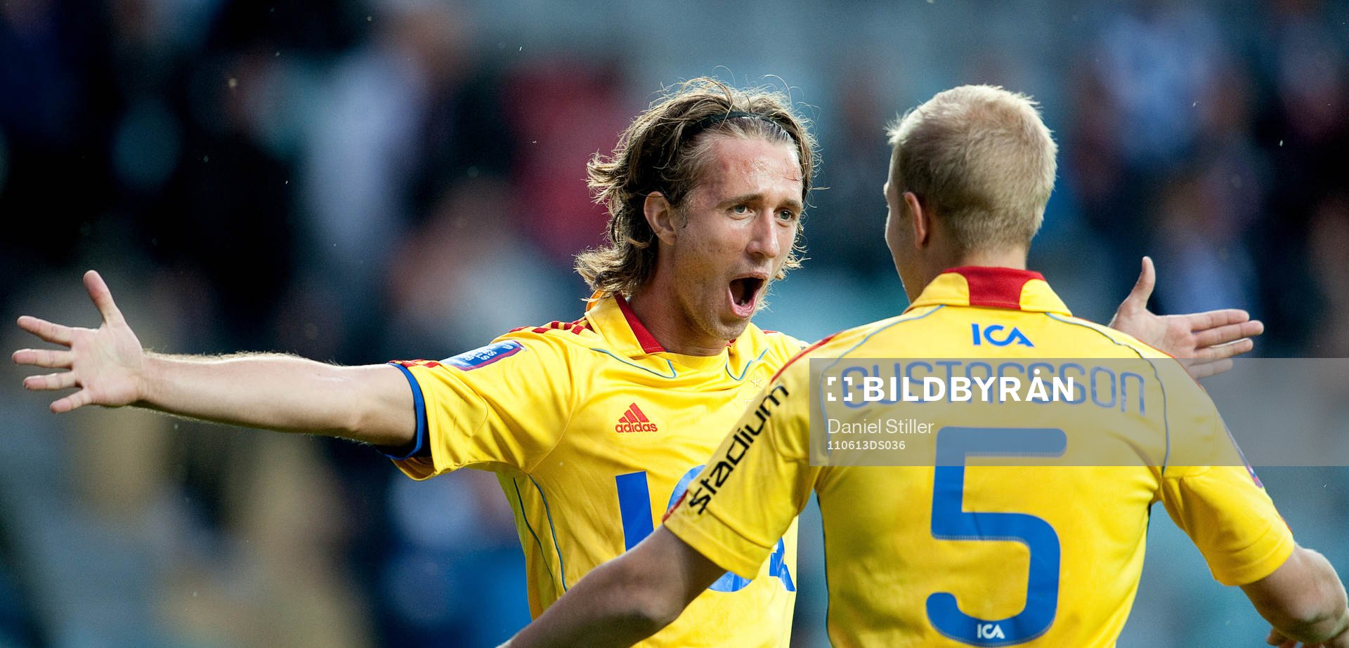 Philip Hellquist, Djurgården, gör 0-4, jubel