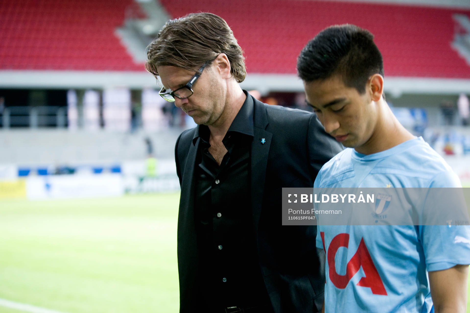 Rikard Norling, tränare och Amin Naziri