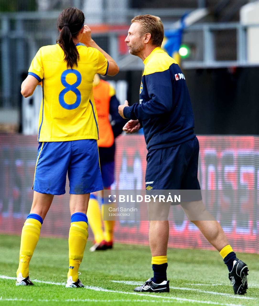 Lotta Schelin, Sverige, Thomas Dennerby, förbundskapten,