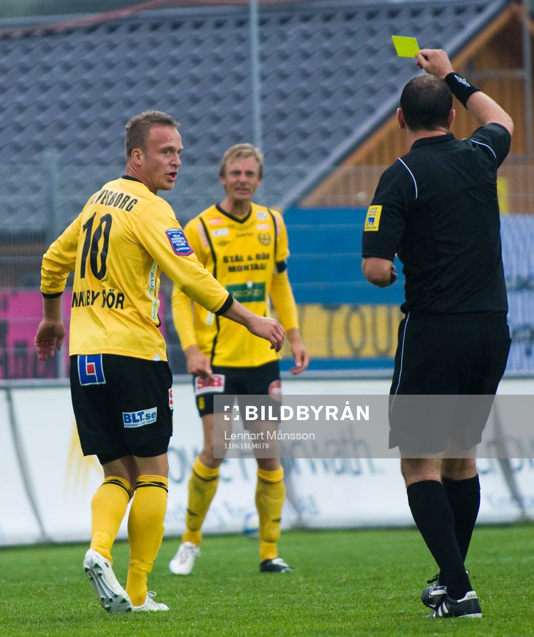 Grinigt i Mjällby, Marcus Ekenberg, Mjällby, varnas av