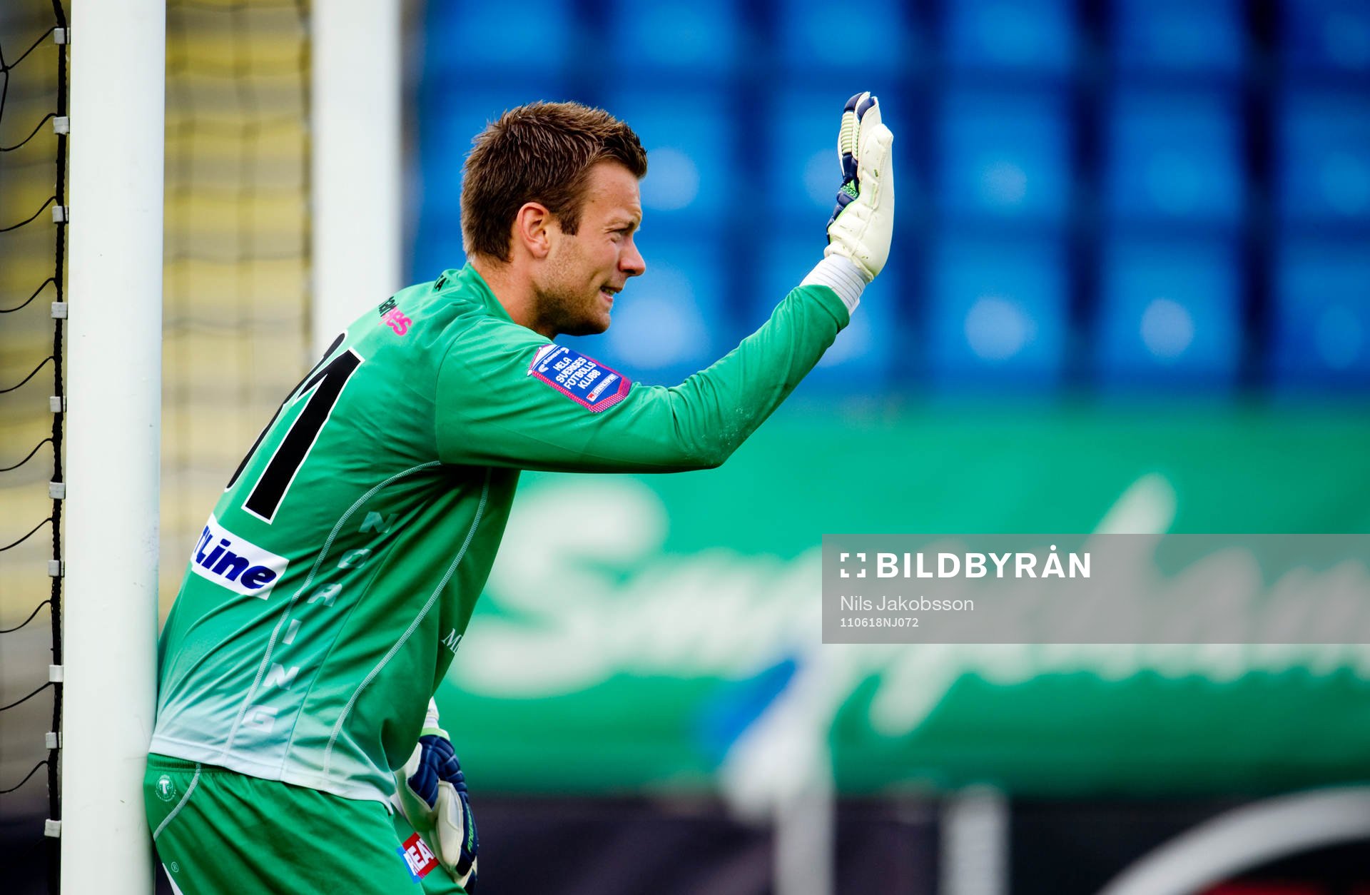 Viktor Noring, målvakt, Trelleborg dirigerar muren