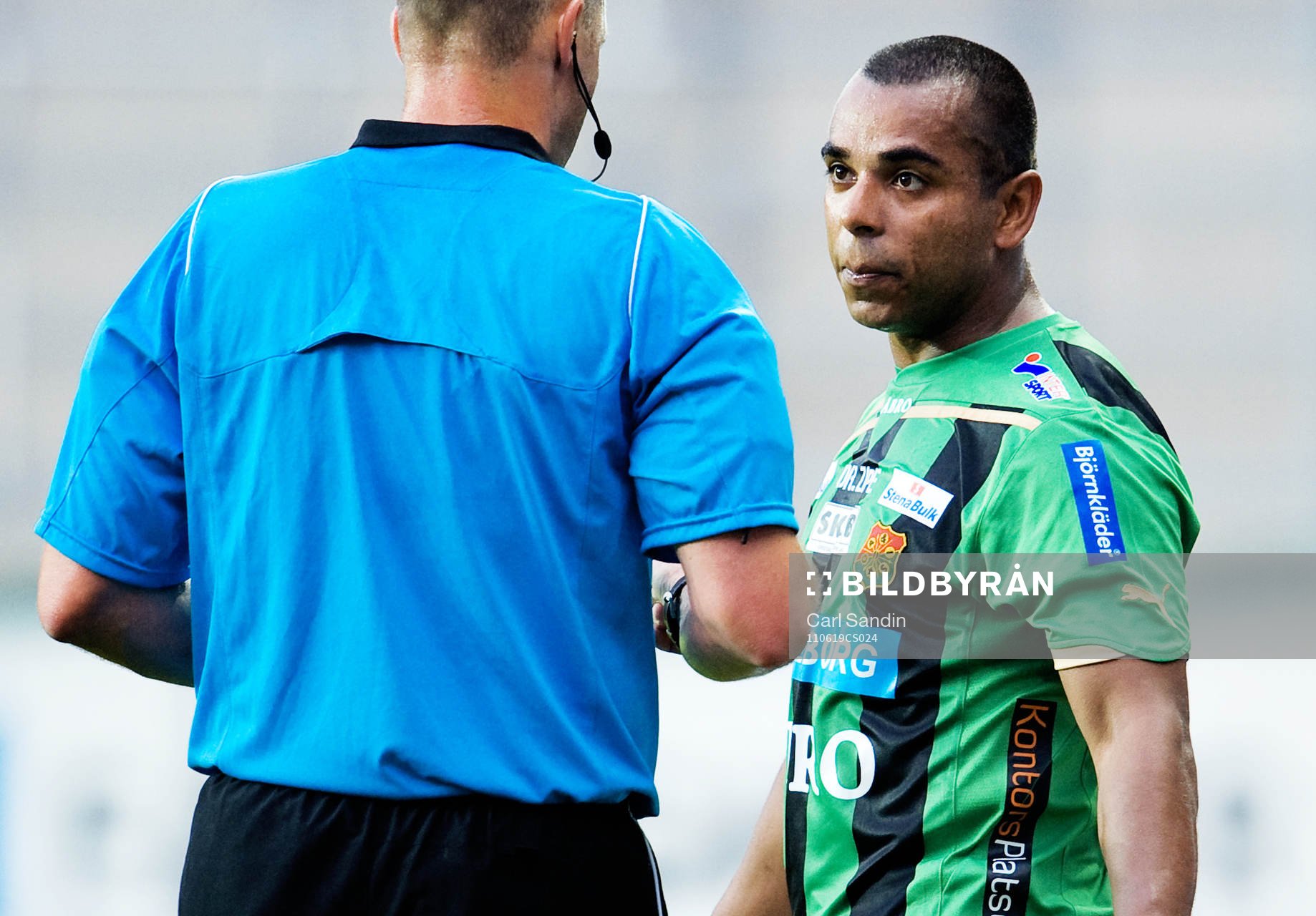 Martin Hansson, domare och Alvaro Santos, Gais