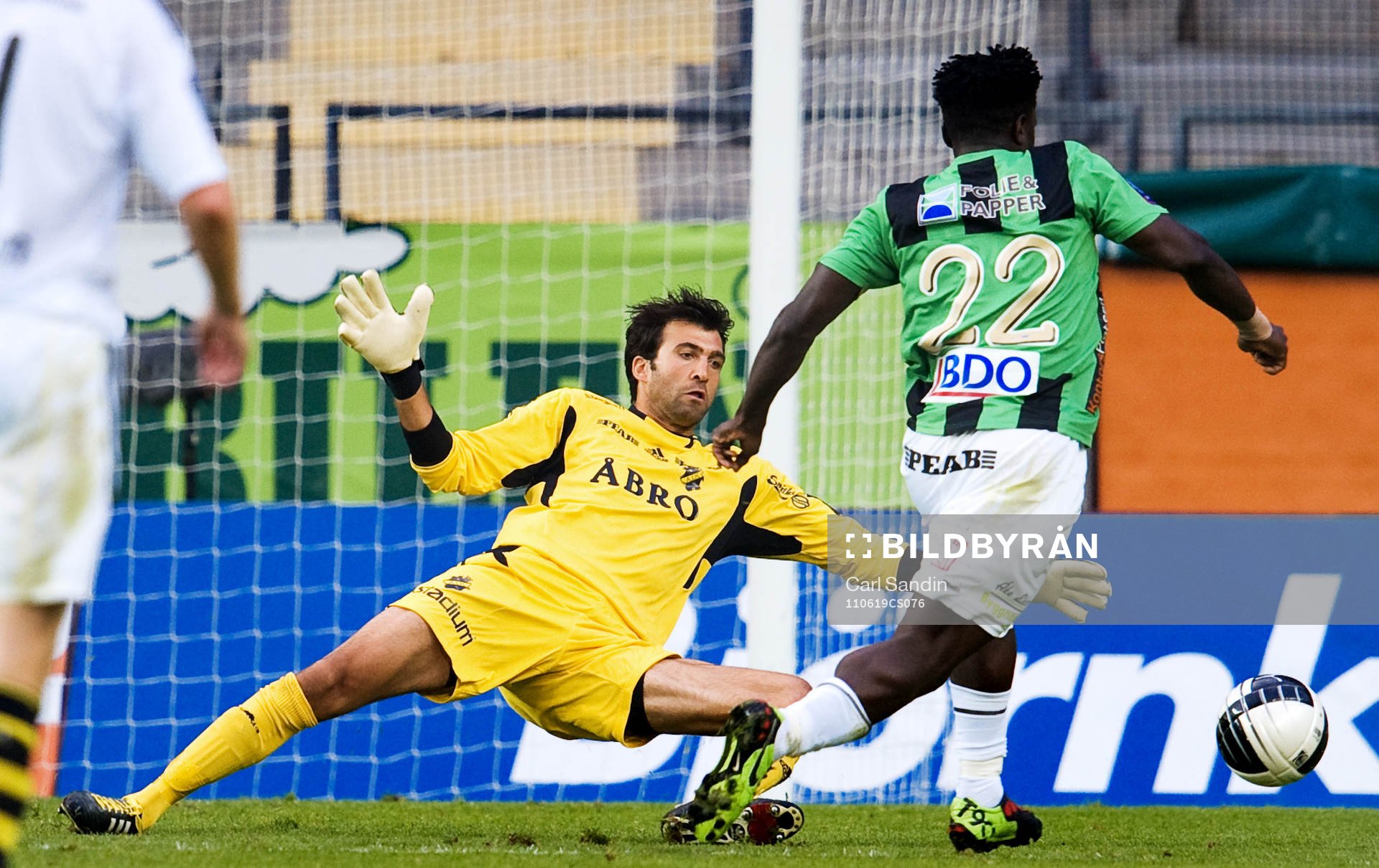 Kyriakos Stamatopoulos, målvakt, AIK, Razak Omotoyossi,
