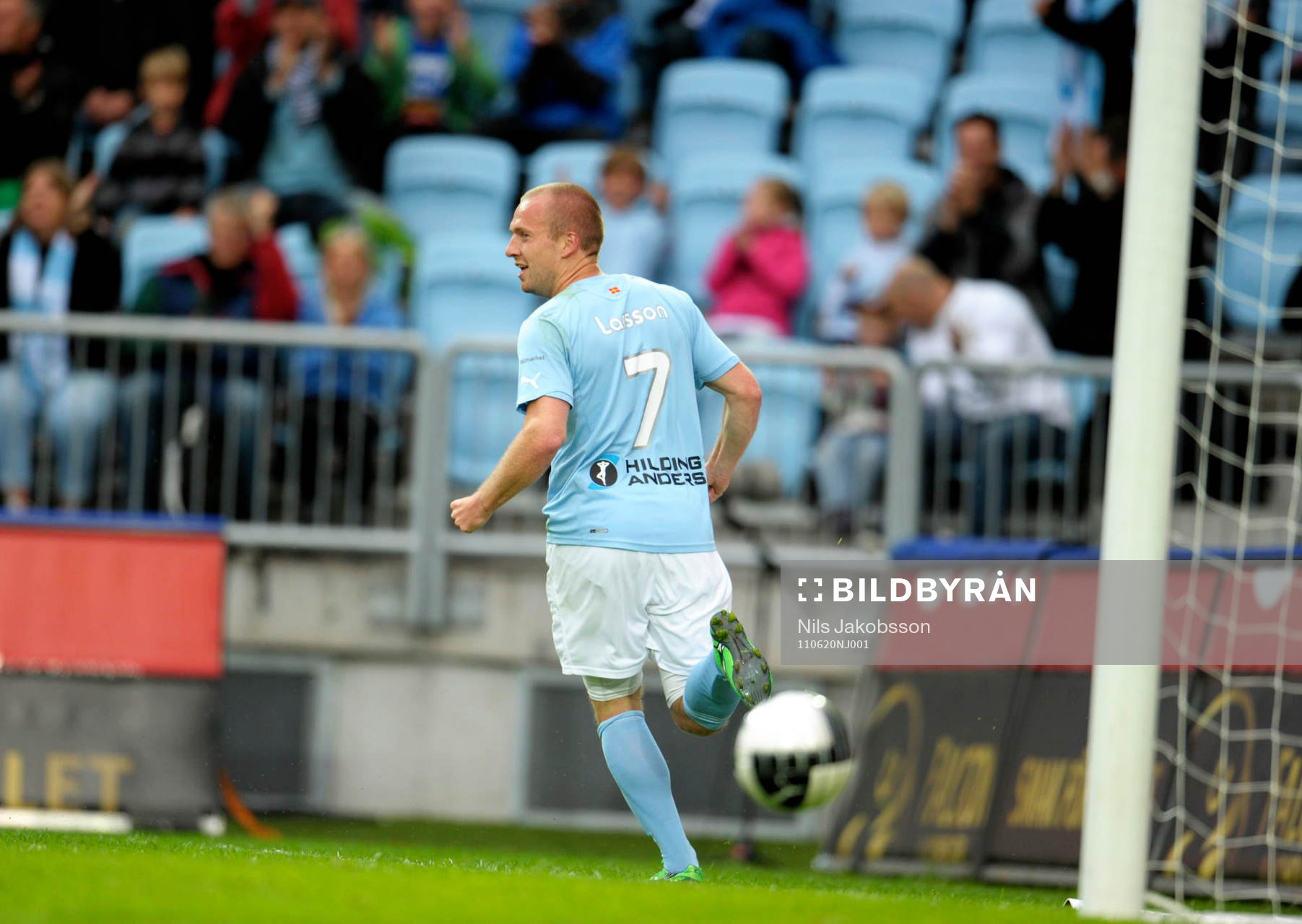  Daniel Larsson, Malmö, jubel efter 1-0.