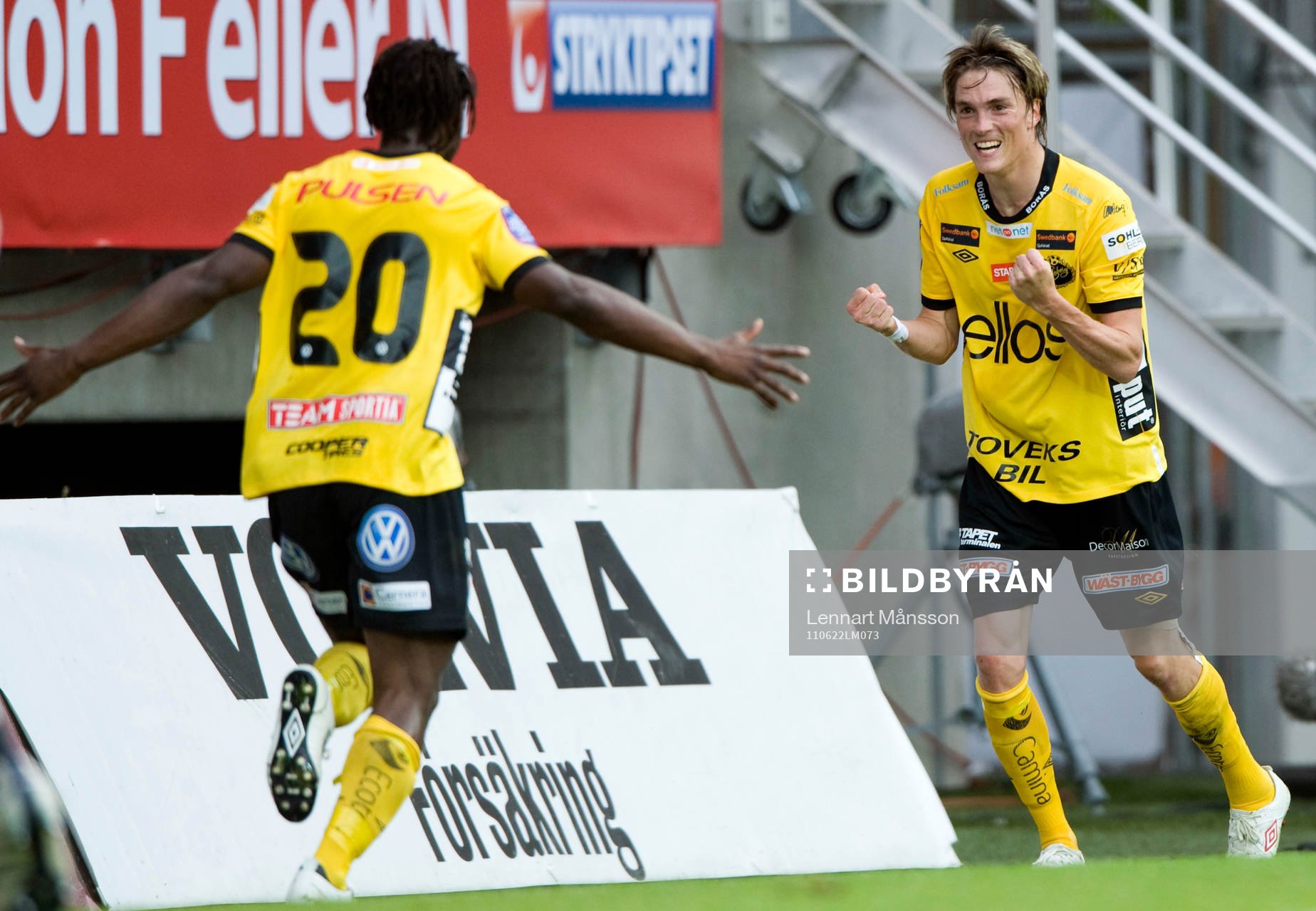 0-1 Amadou Jawo som jublar ikapp med Lasse Nilsson som