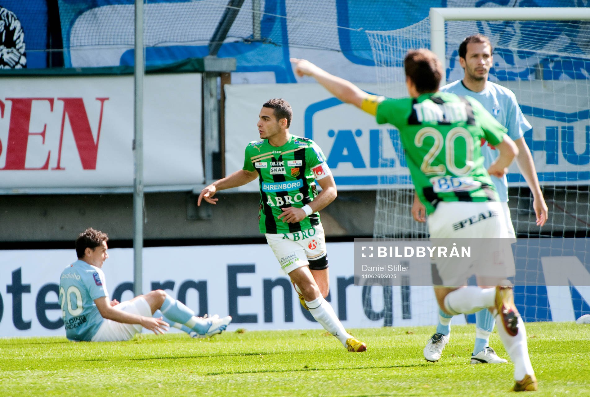 Mervan Celik, GAIS, gör 1-0, jubel