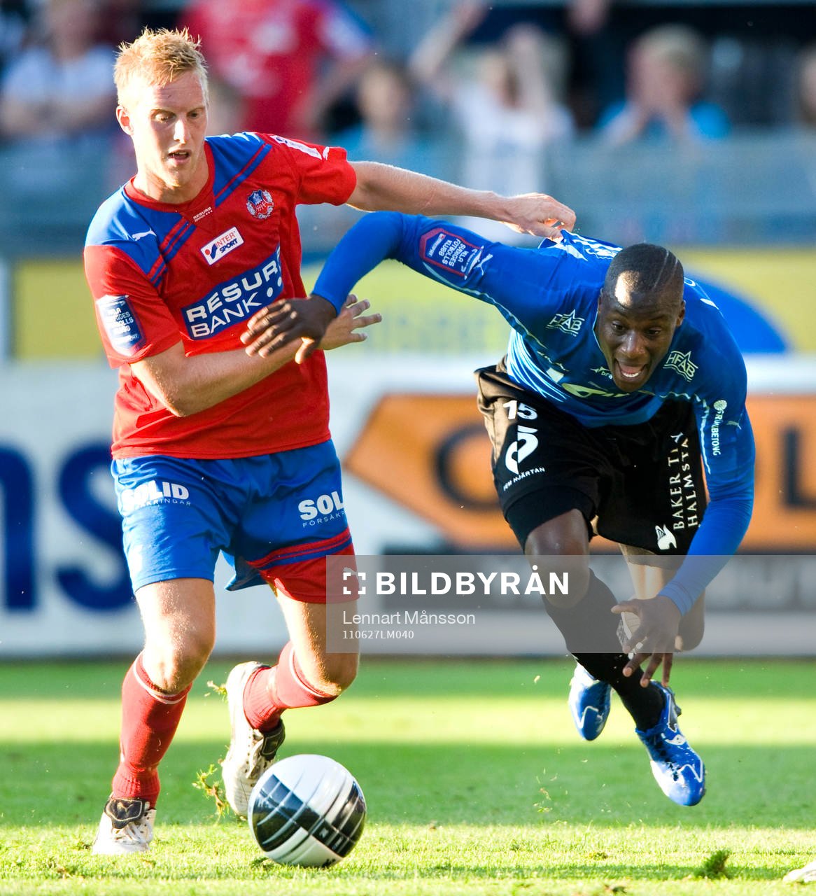 Peter Larsson, Helsingborg och Joe Sise, Halmstad