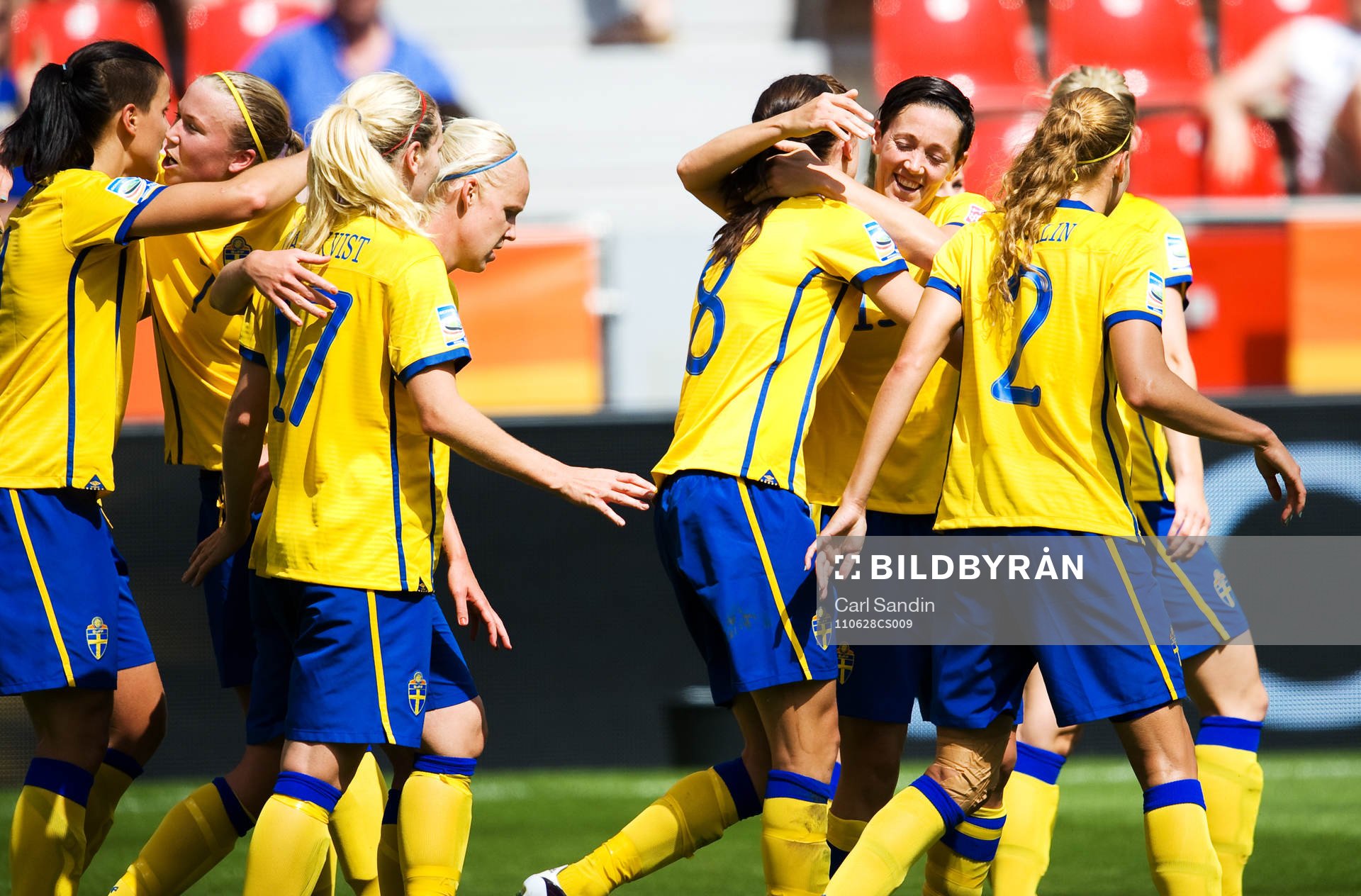 Sverige, jubel. 1-0