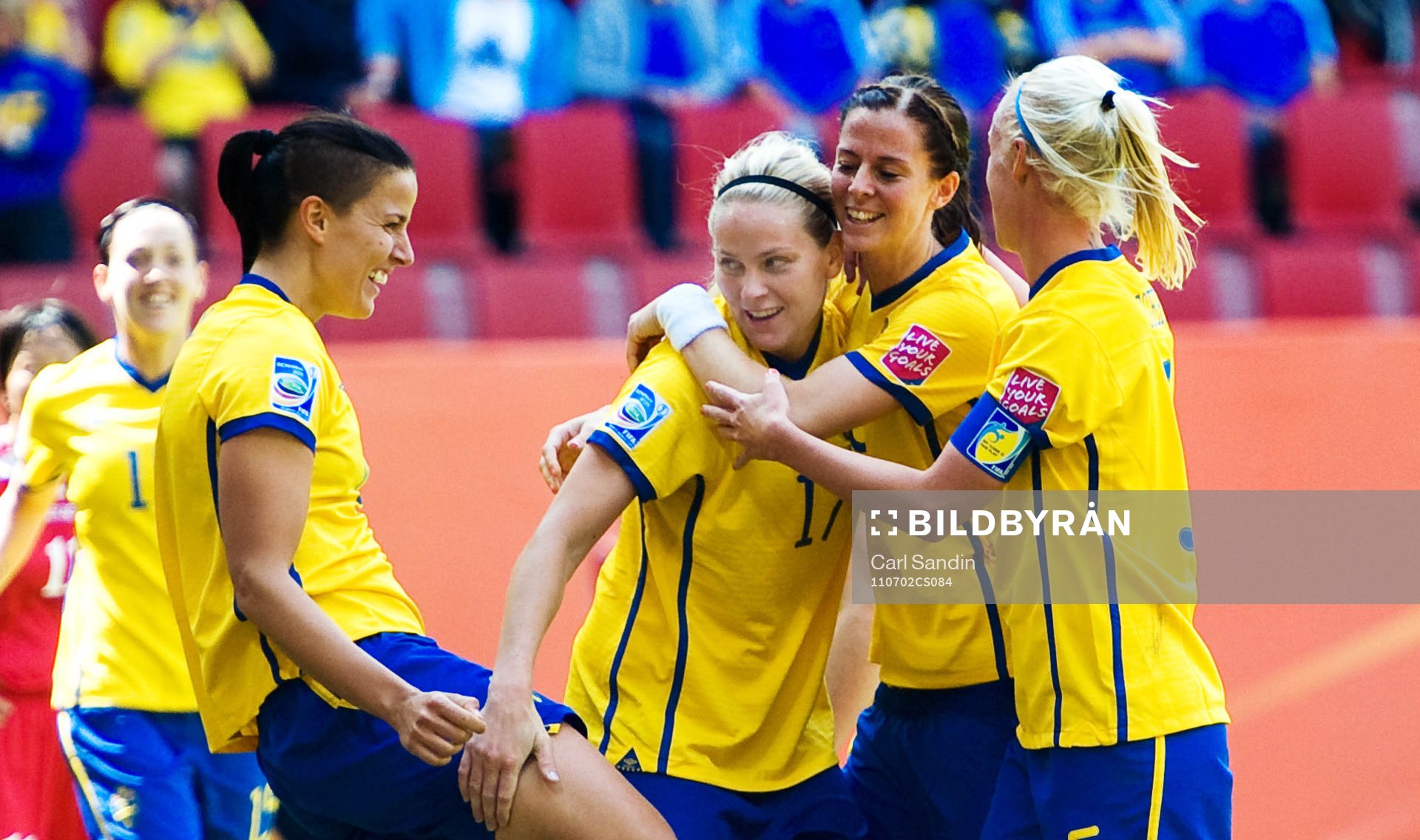 Lisa Dahlkvist, Sverige, jubel. 1-0