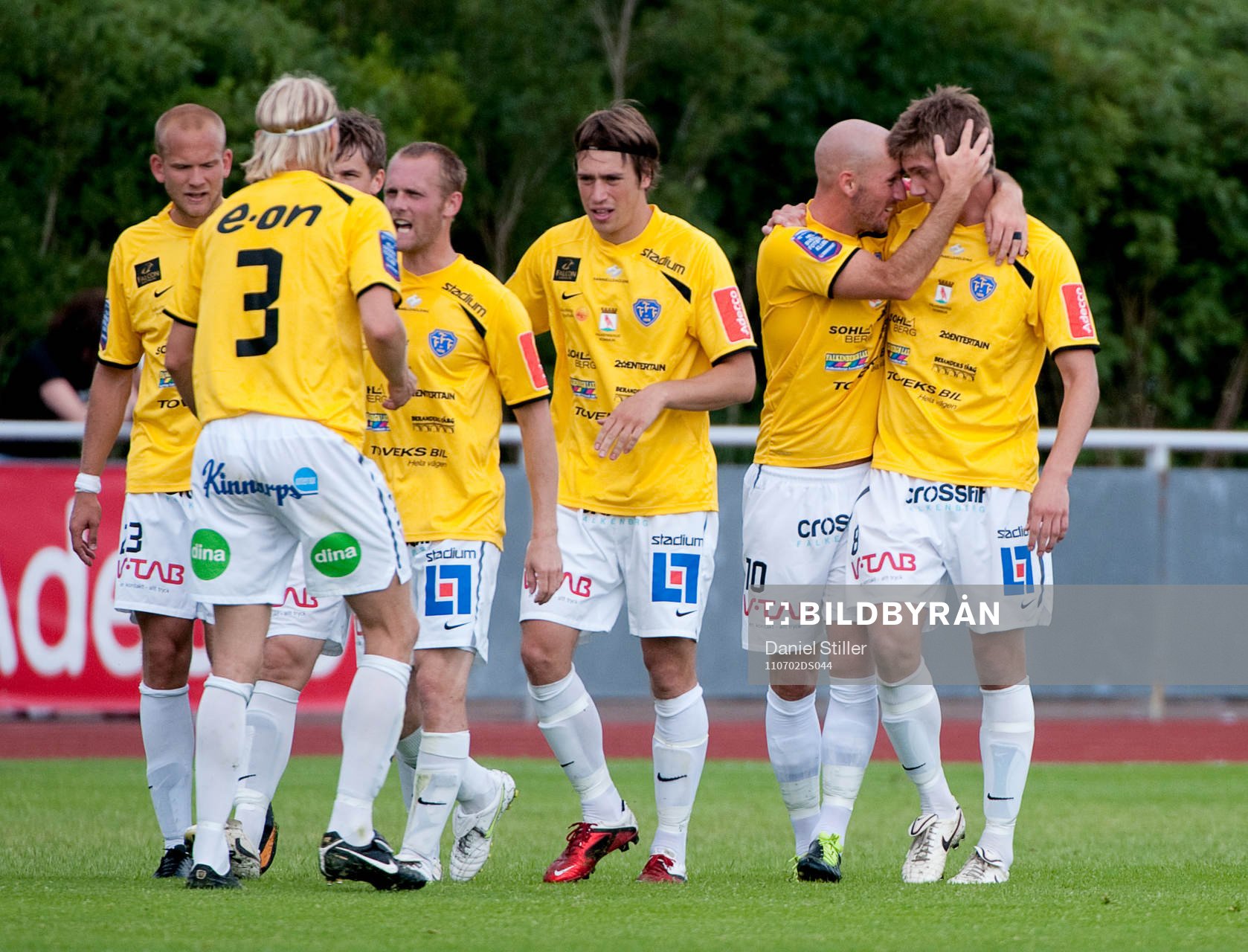 Mikael Boman, Falkenberg, gör 1-0, jubel