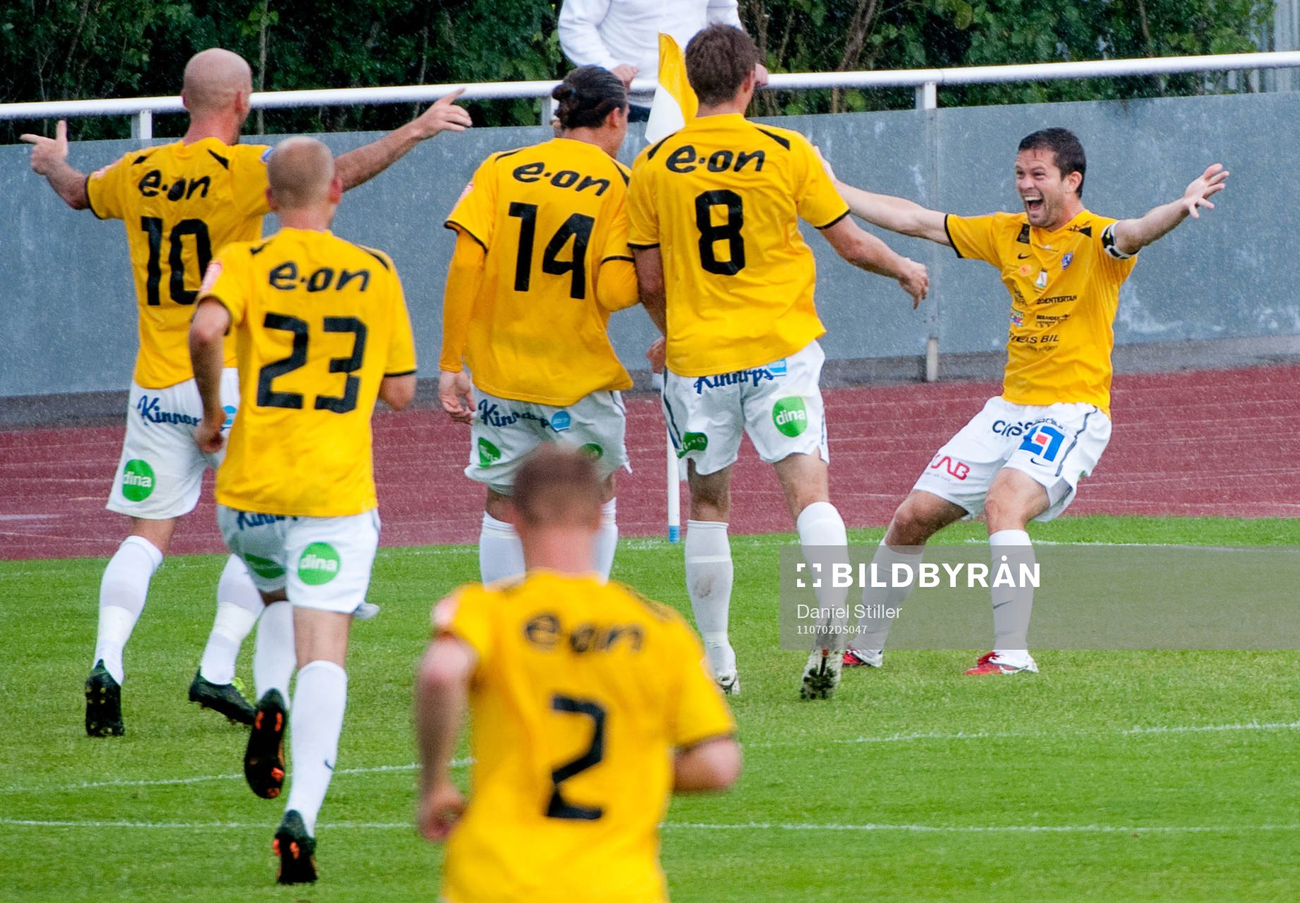 David Svensson, Falkenberg, gör 3-0, jubel