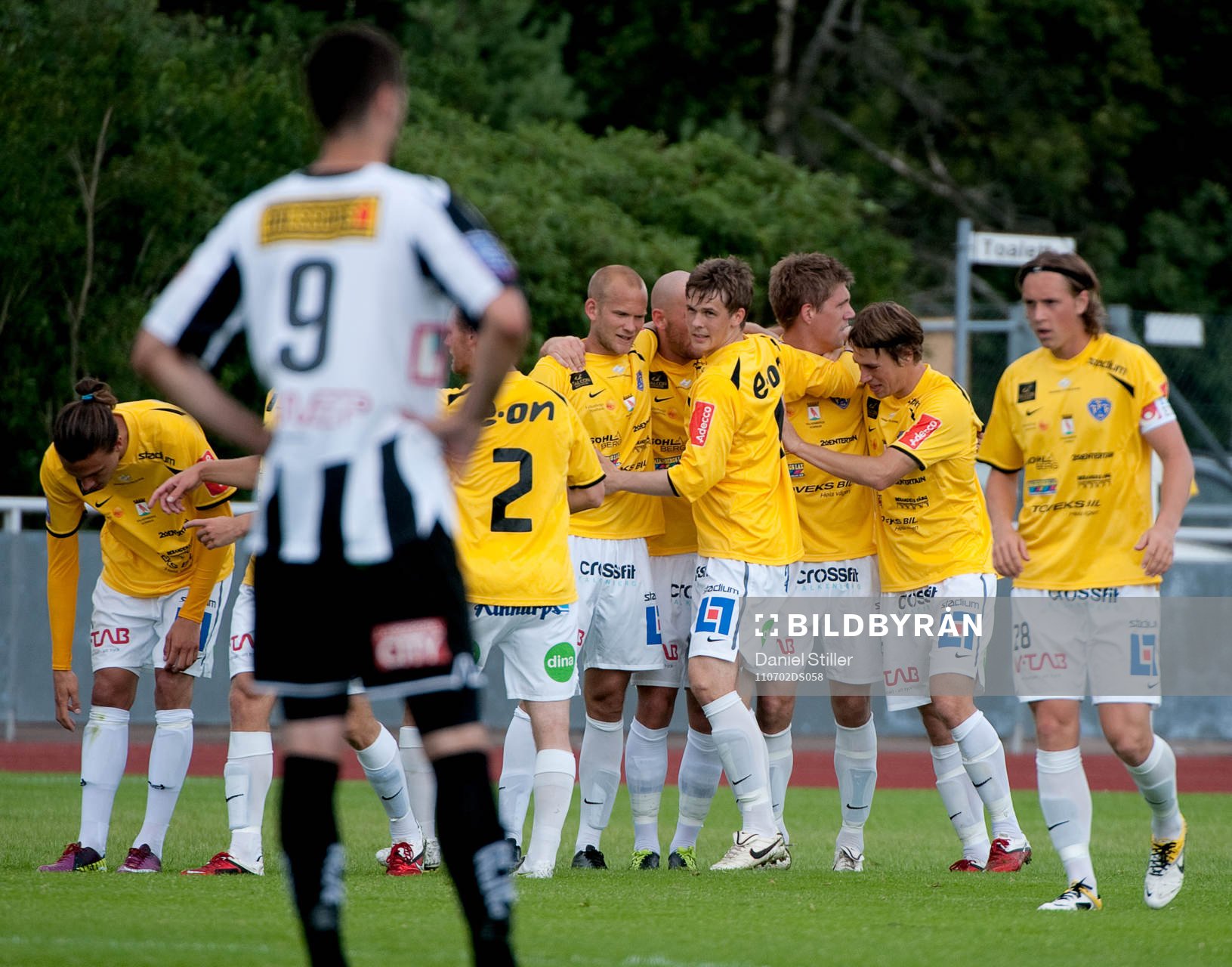 Mikael Boman, Falkenberg, gör 1-0, jubel