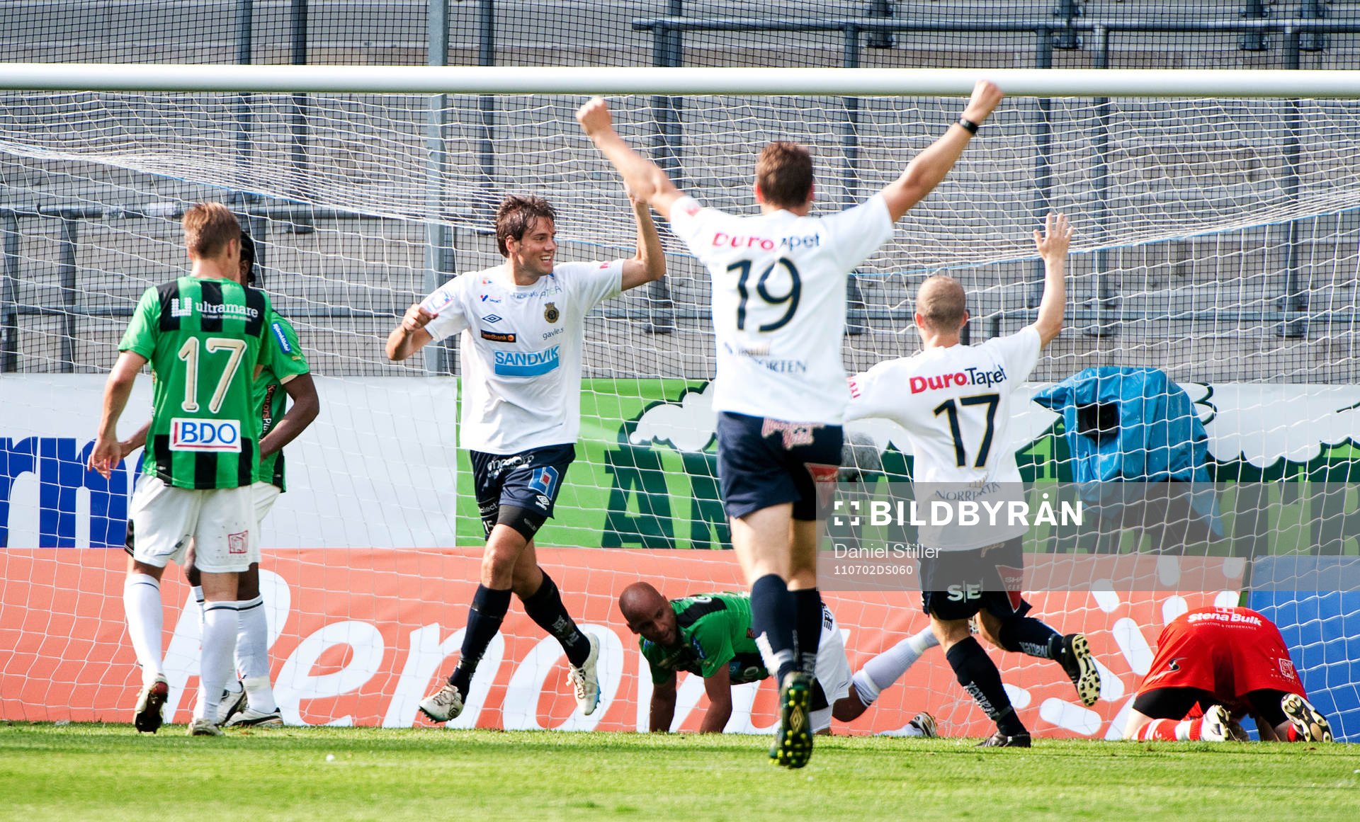 Mikael Dahlberg, Gefle, gör 0-2, jubel