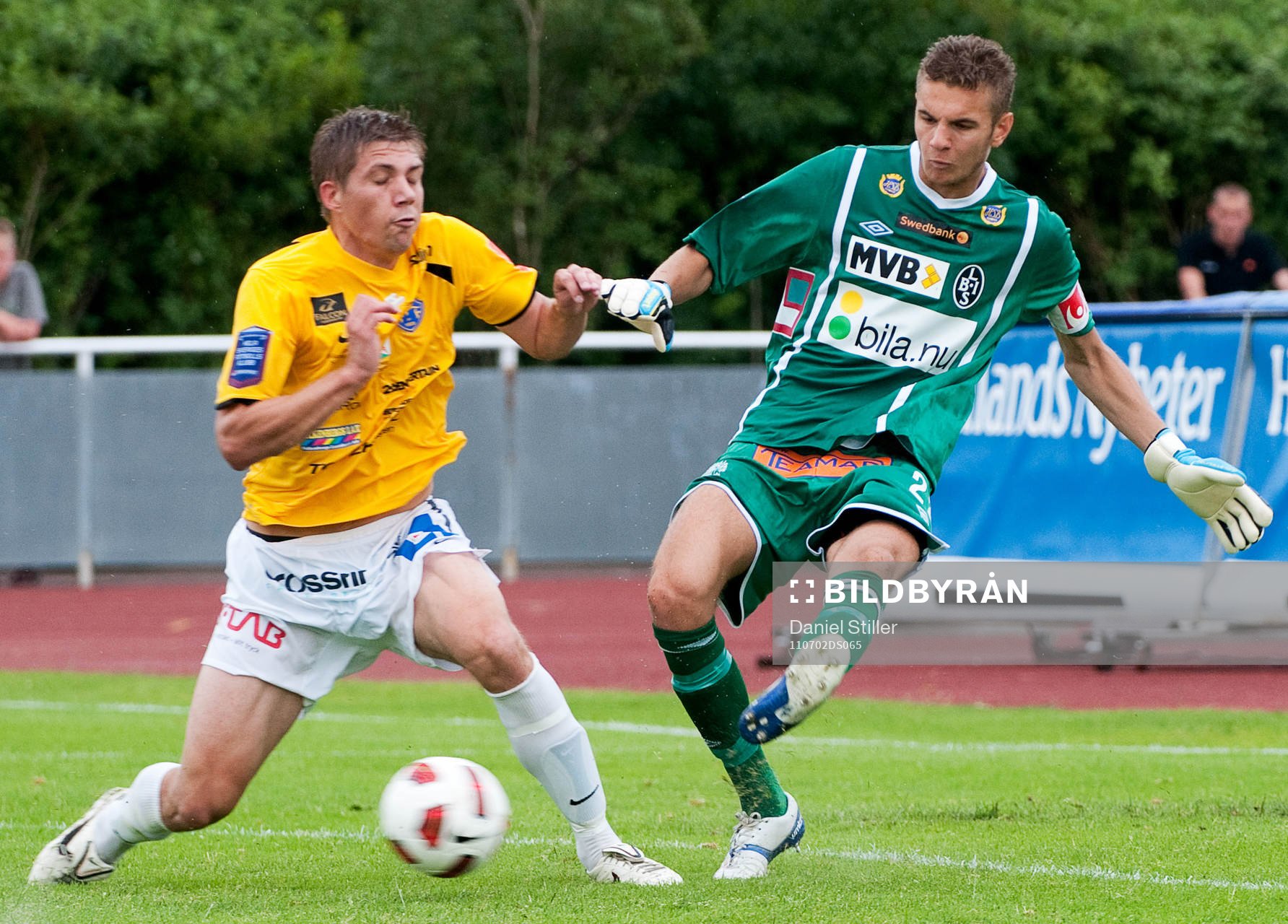Mirza Selimovic, målvakt Landskrona, Mikael Boman,