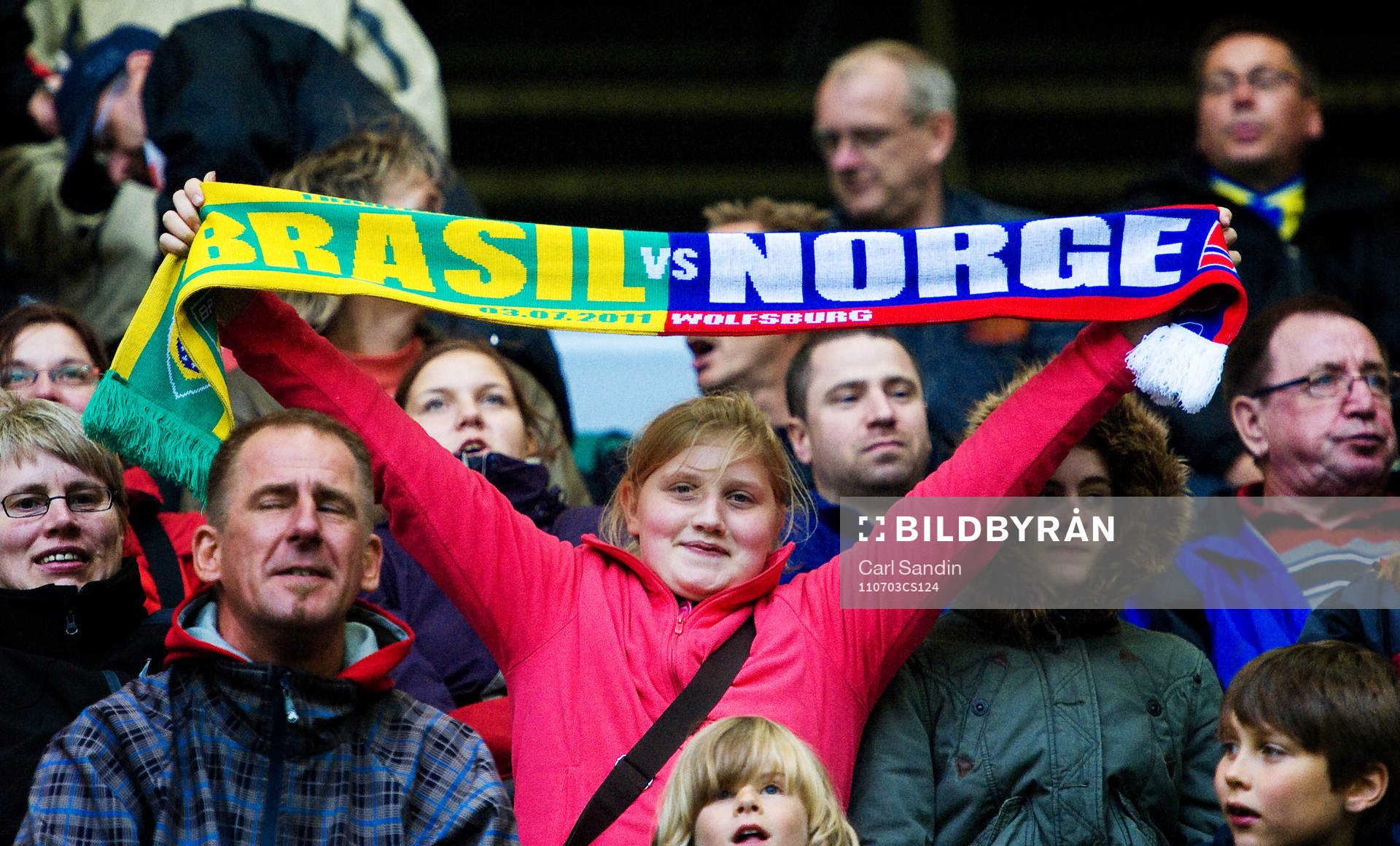 Brasilien, Norge, halsduk, supporter