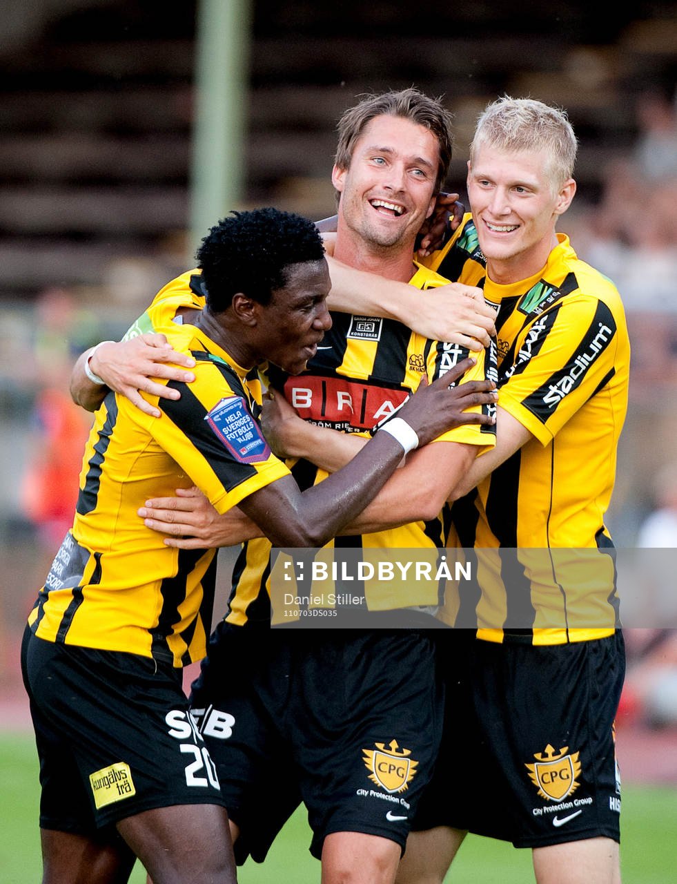 Peter Nyström, Häcken, gör 6-0, jubel Dominic Chatto,