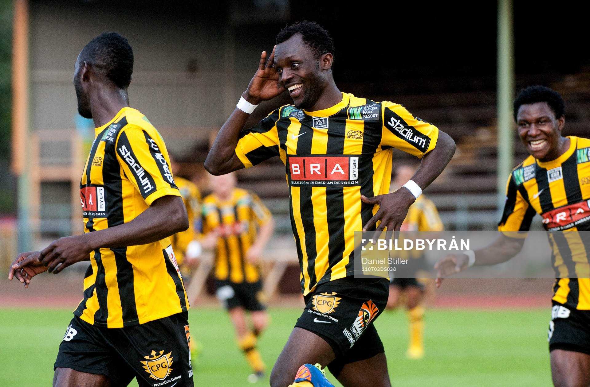 John Chibuike, Häcken, gör 5-0, jubel