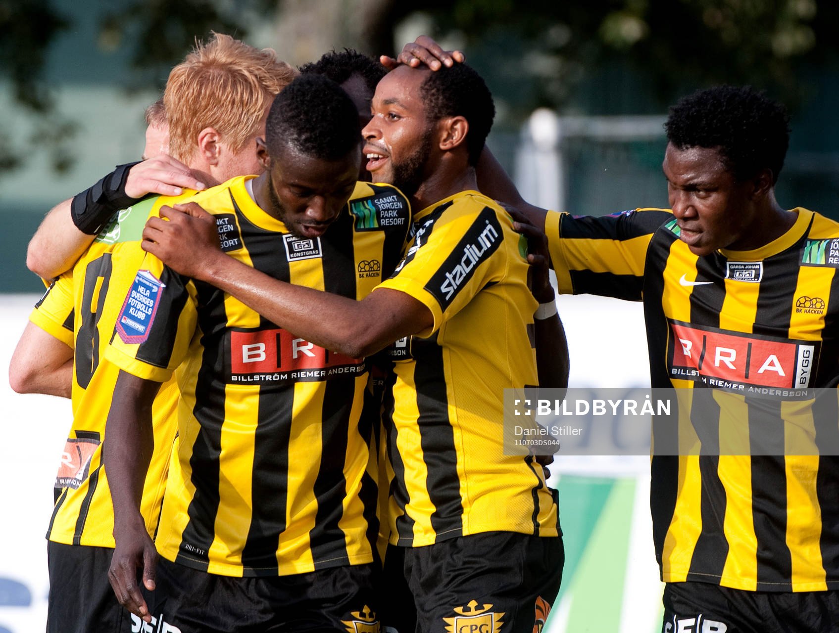Rene Makondele, Häcken, gör 2-0, jubel