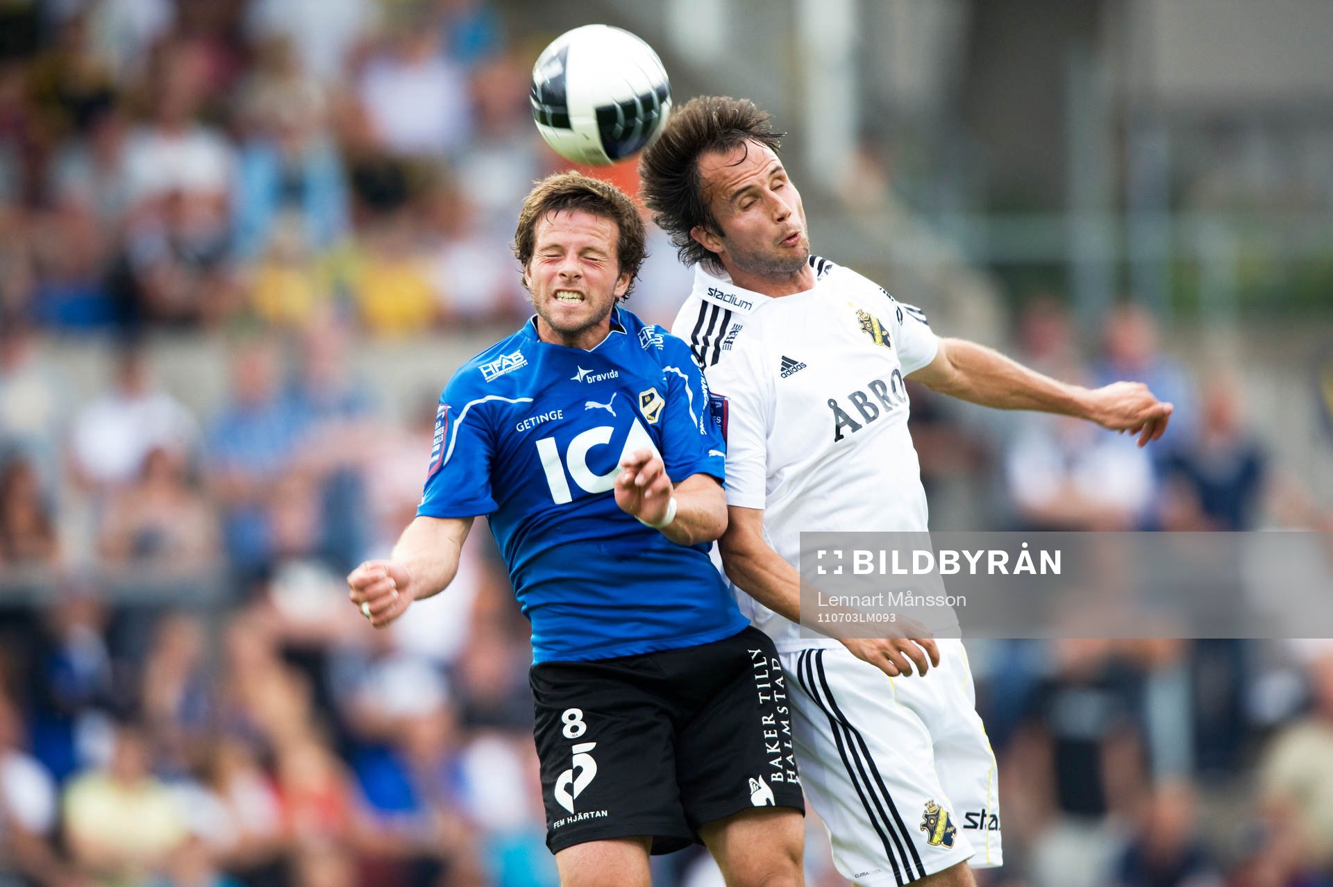 Jonas Saevarsson, Halmstad och Helgi Danielsson, AIK. Nick,