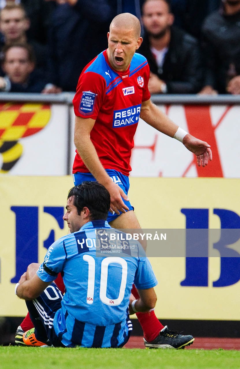 Mattias Lindström, Helsingborg, skäller på Christer
